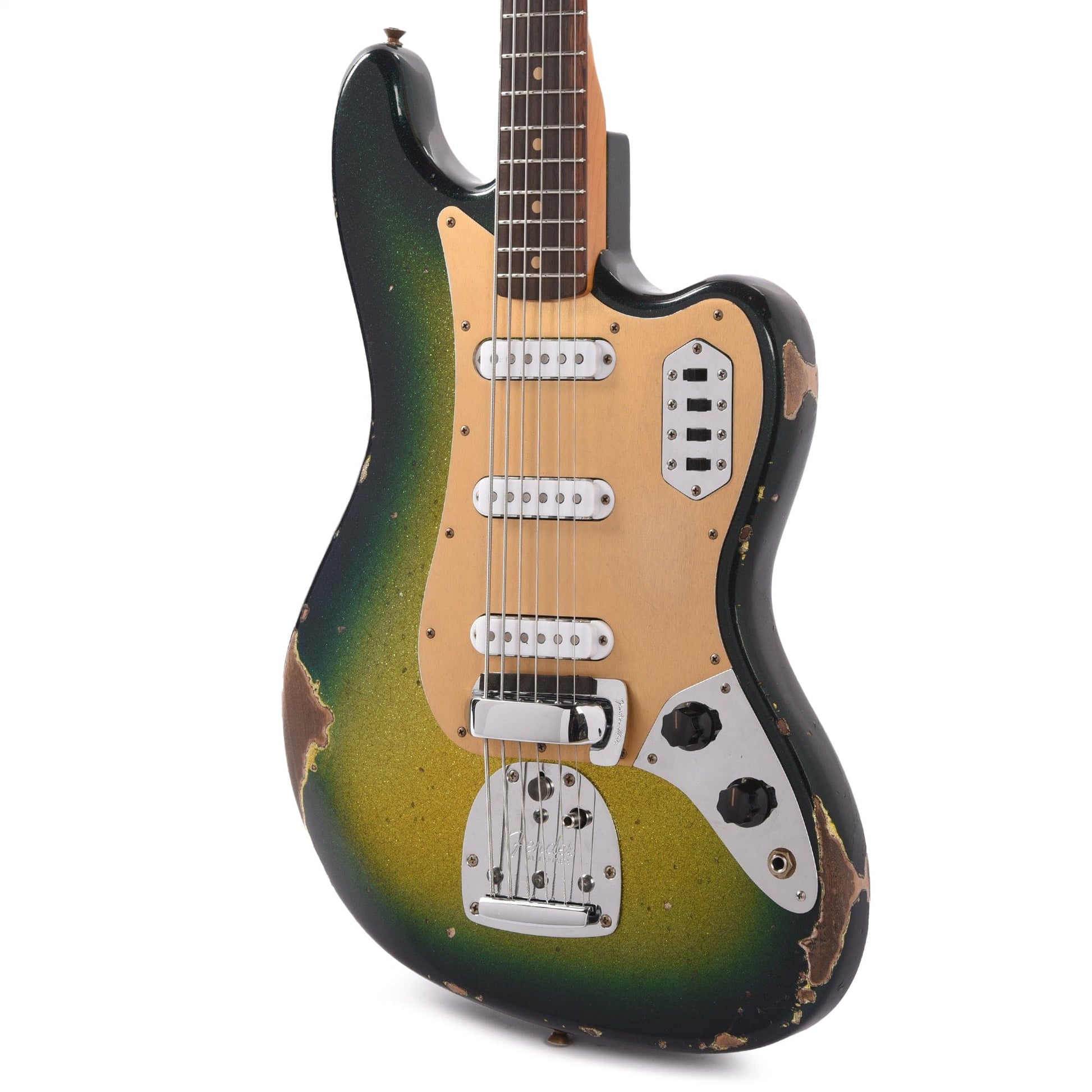 Fender Custom Shop 1962 Bass VI Heavy Relic Super Aged Surf Burst Sparkle Bass Guitars / 5-String or More