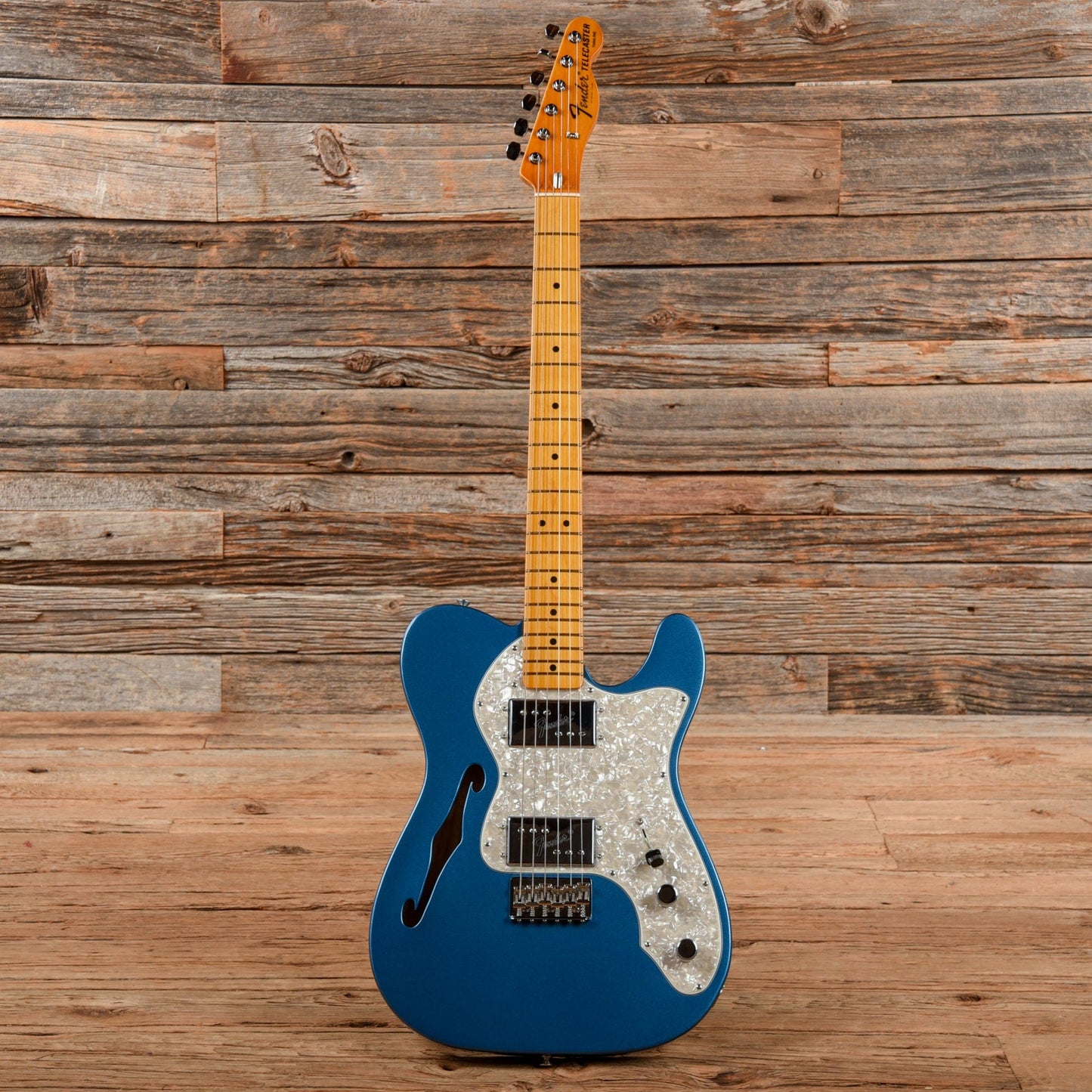 Fender American Vintage II '72 Telecaster Thinline Lake Placid Blue Electric Guitars / Semi-Hollow