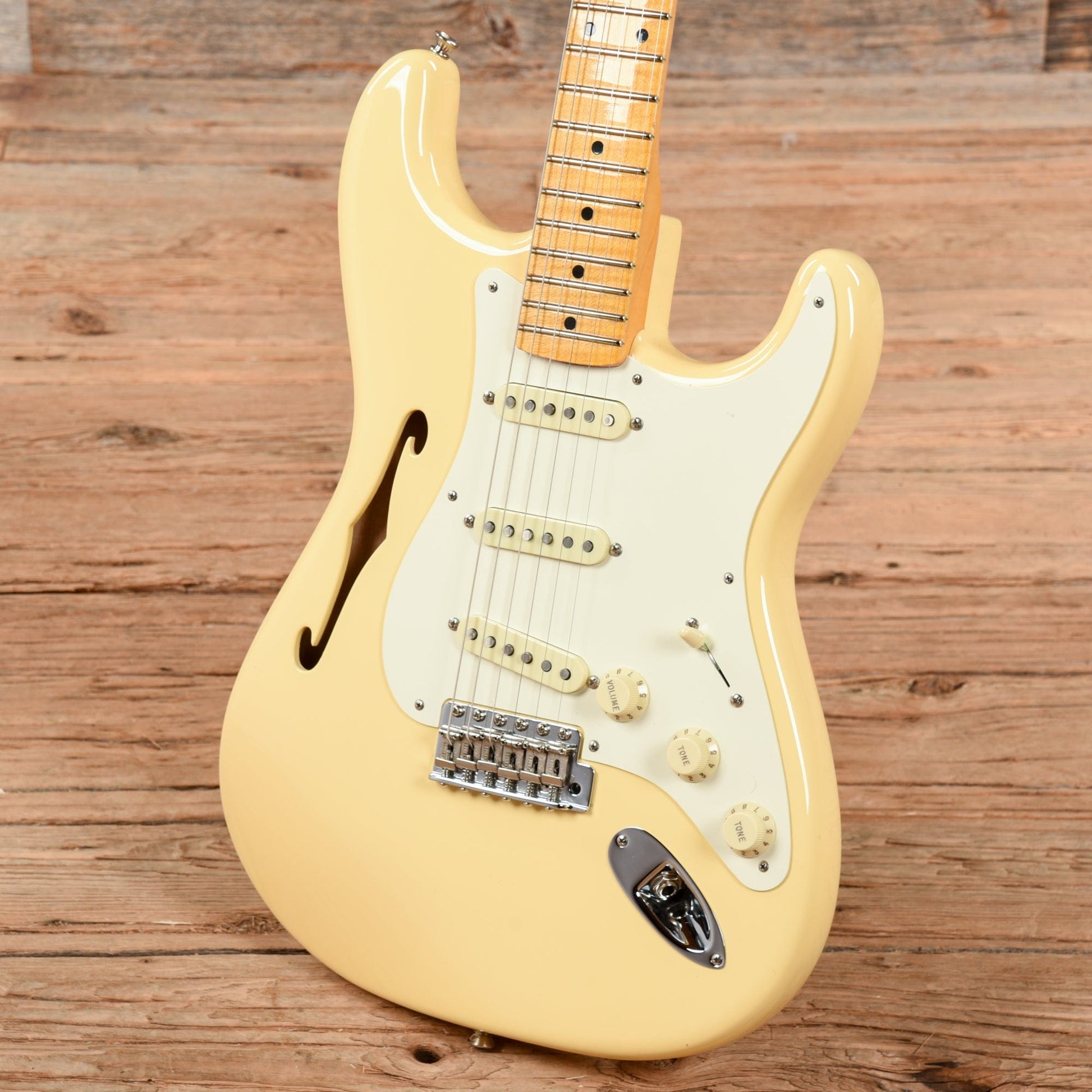 Fender Eric Johnson Thinline Stratocaster Vintage Blonde Electric Guitars / Semi-Hollow