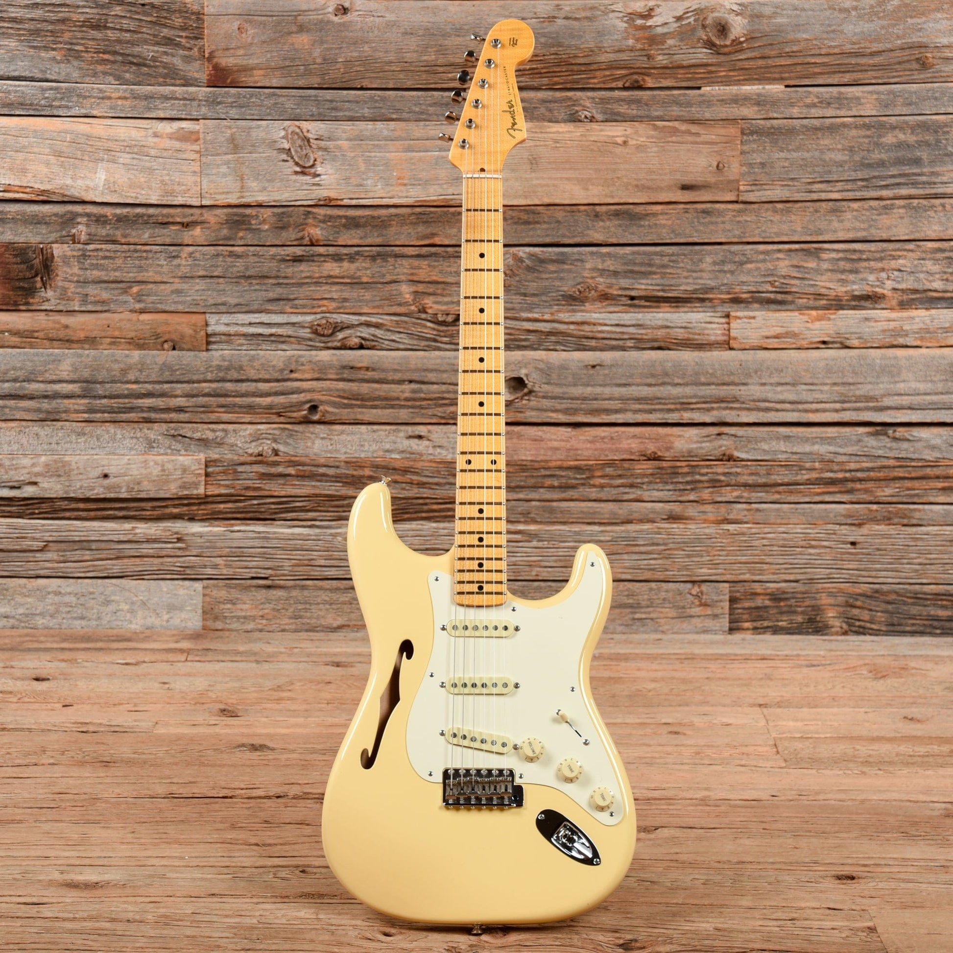 Fender Eric Johnson Thinline Stratocaster Vintage Blonde Electric Guitars / Semi-Hollow