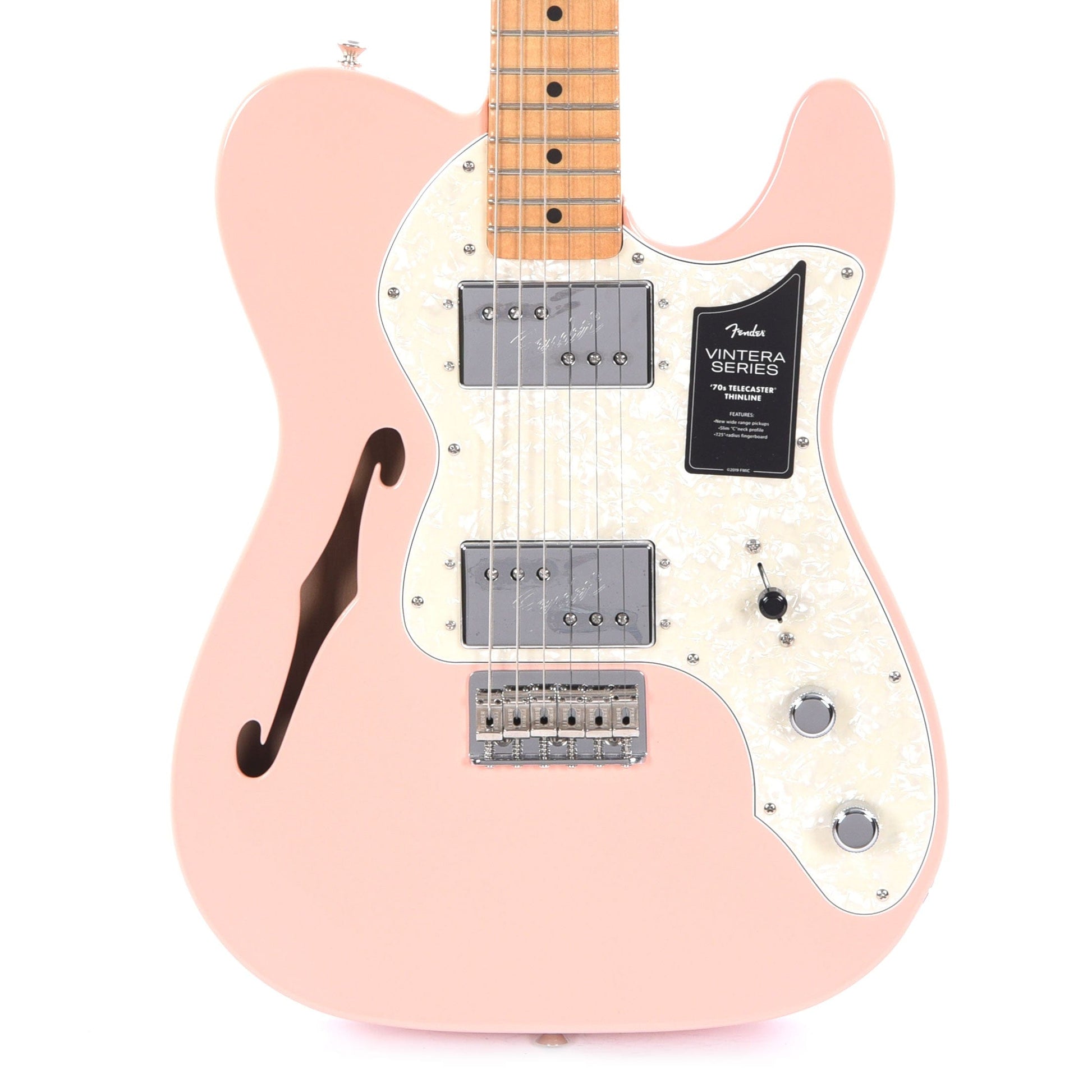 Fender Vintera '70s Telecaster Thinline Shell Pink w/4-Ply Aged Pearl Pickguard Electric Guitars / Semi-Hollow