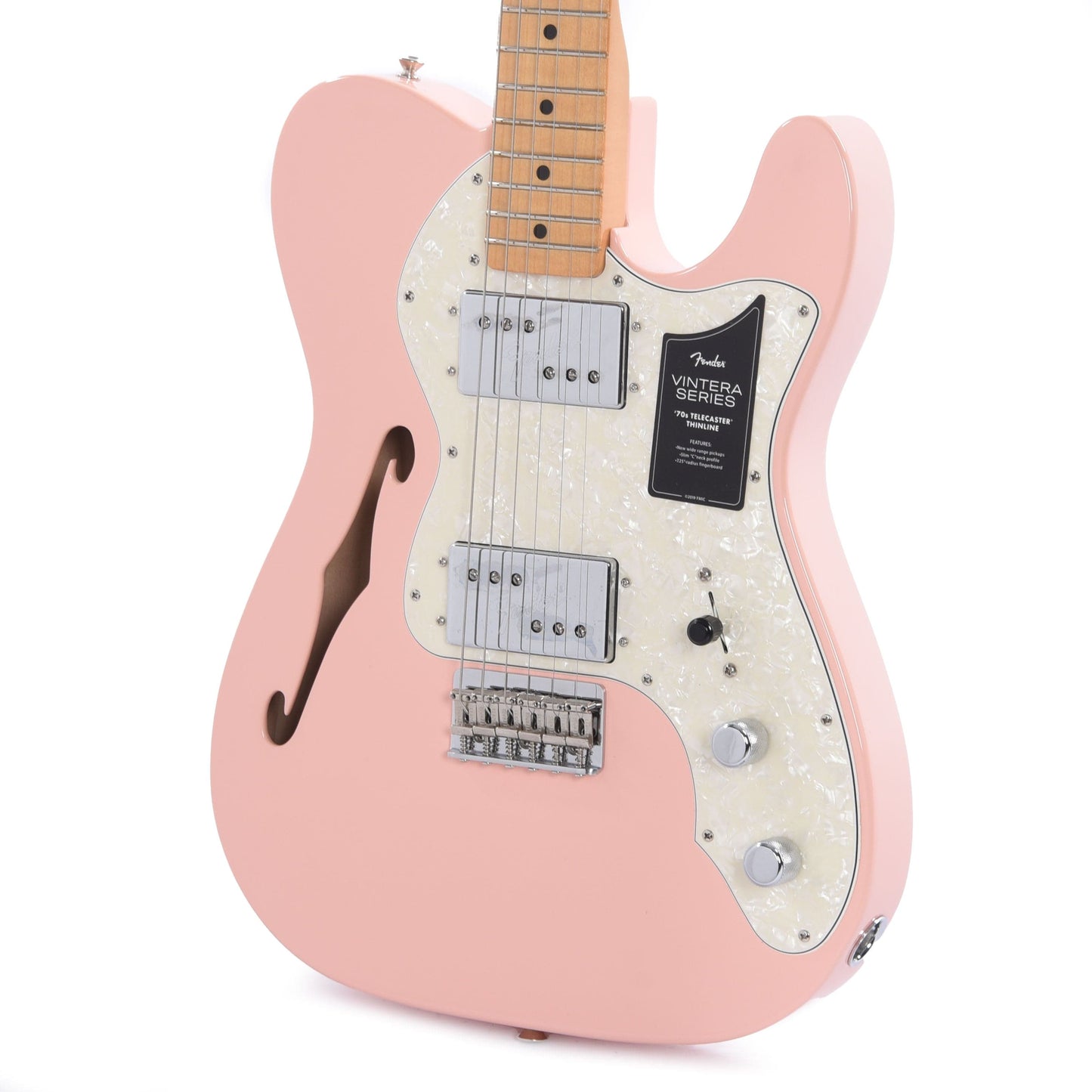 Fender Vintera '70s Telecaster Thinline Shell Pink w/4-Ply Aged Pearl Pickguard Electric Guitars / Semi-Hollow