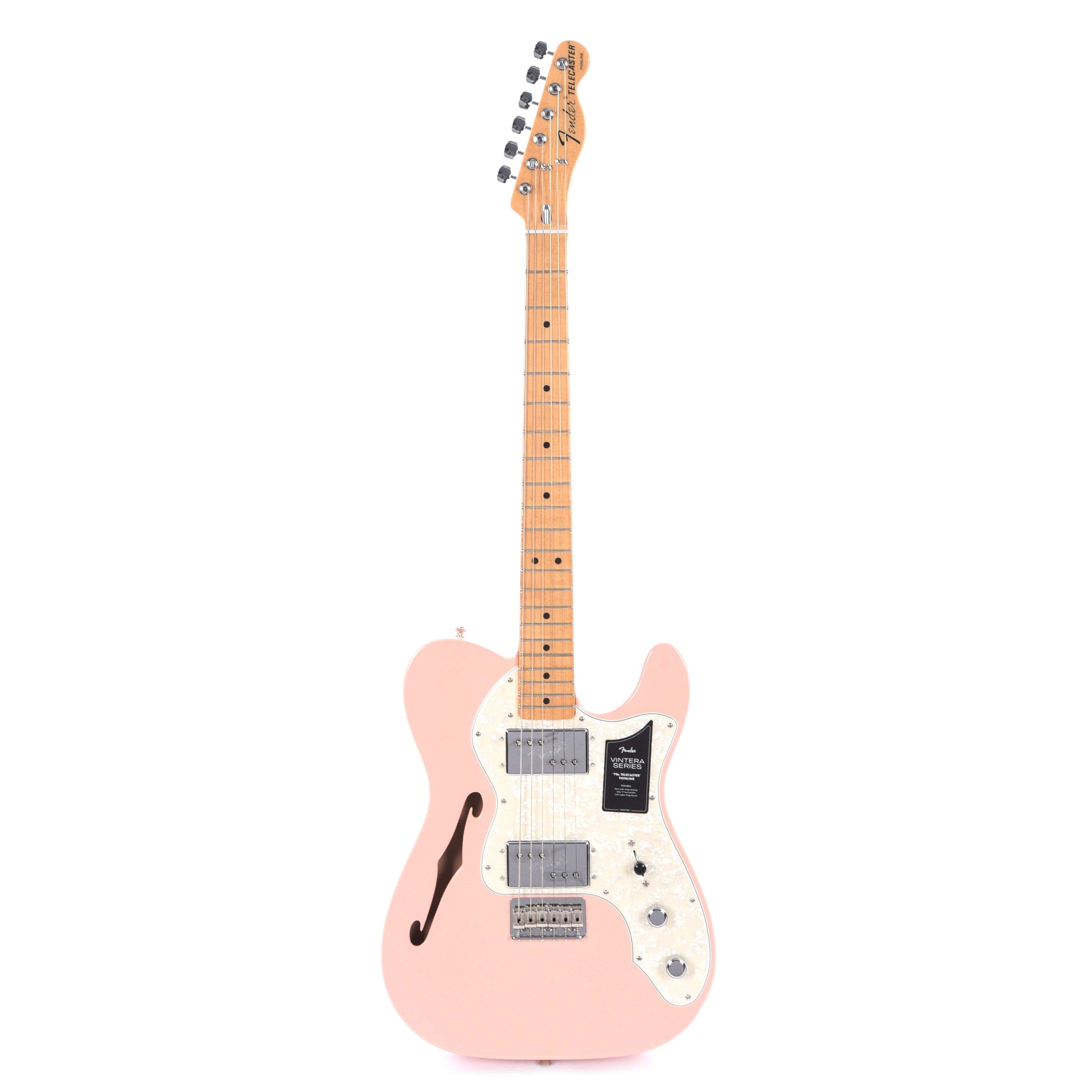 Fender Vintera '70s Telecaster Thinline Shell Pink w/4-Ply Aged Pearl Pickguard Electric Guitars / Semi-Hollow