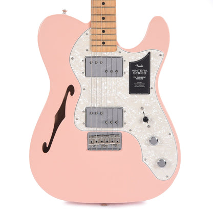 Fender Vintera '70s Telecaster Thinline Shell Pink w/4-Ply Aged Pearl Pickguard Electric Guitars / Semi-Hollow