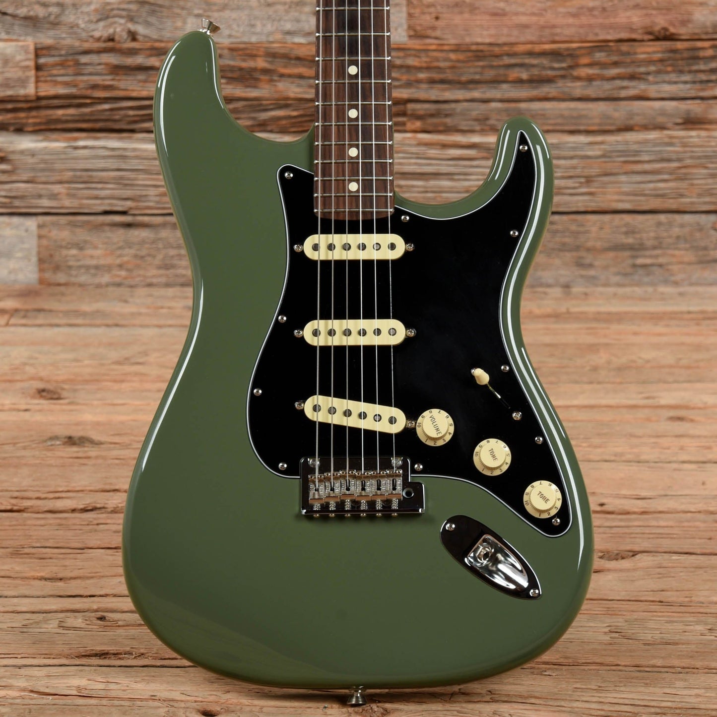 Fender American Professional Series Stratocaster Antique Olive 2019 Electric Guitars / Solid Body