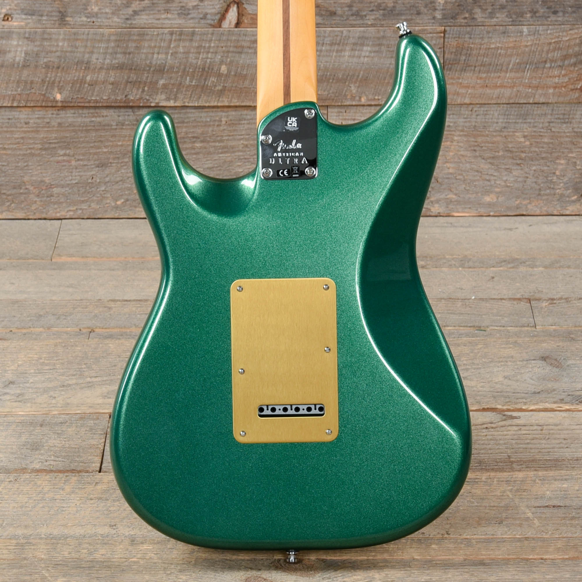 Fender American Ultra Stratocaster Mystic Pine & Anodized Gold Pickguard Electric Guitars / Solid Body