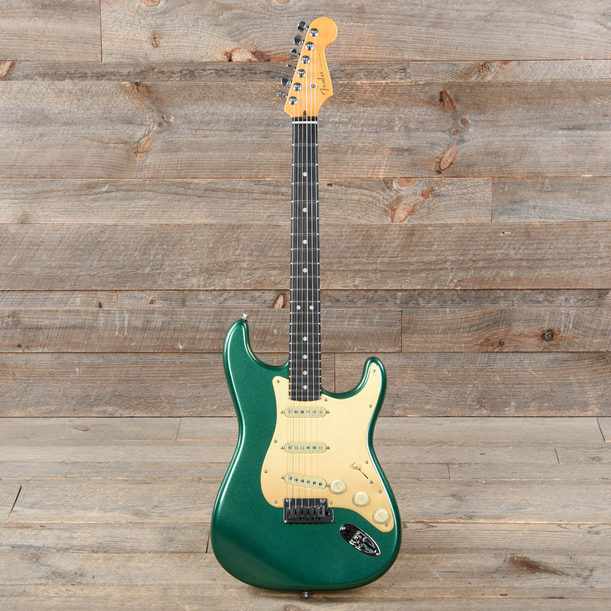 Fender American Ultra Stratocaster Mystic Pine & Anodized Gold Pickguard Electric Guitars / Solid Body