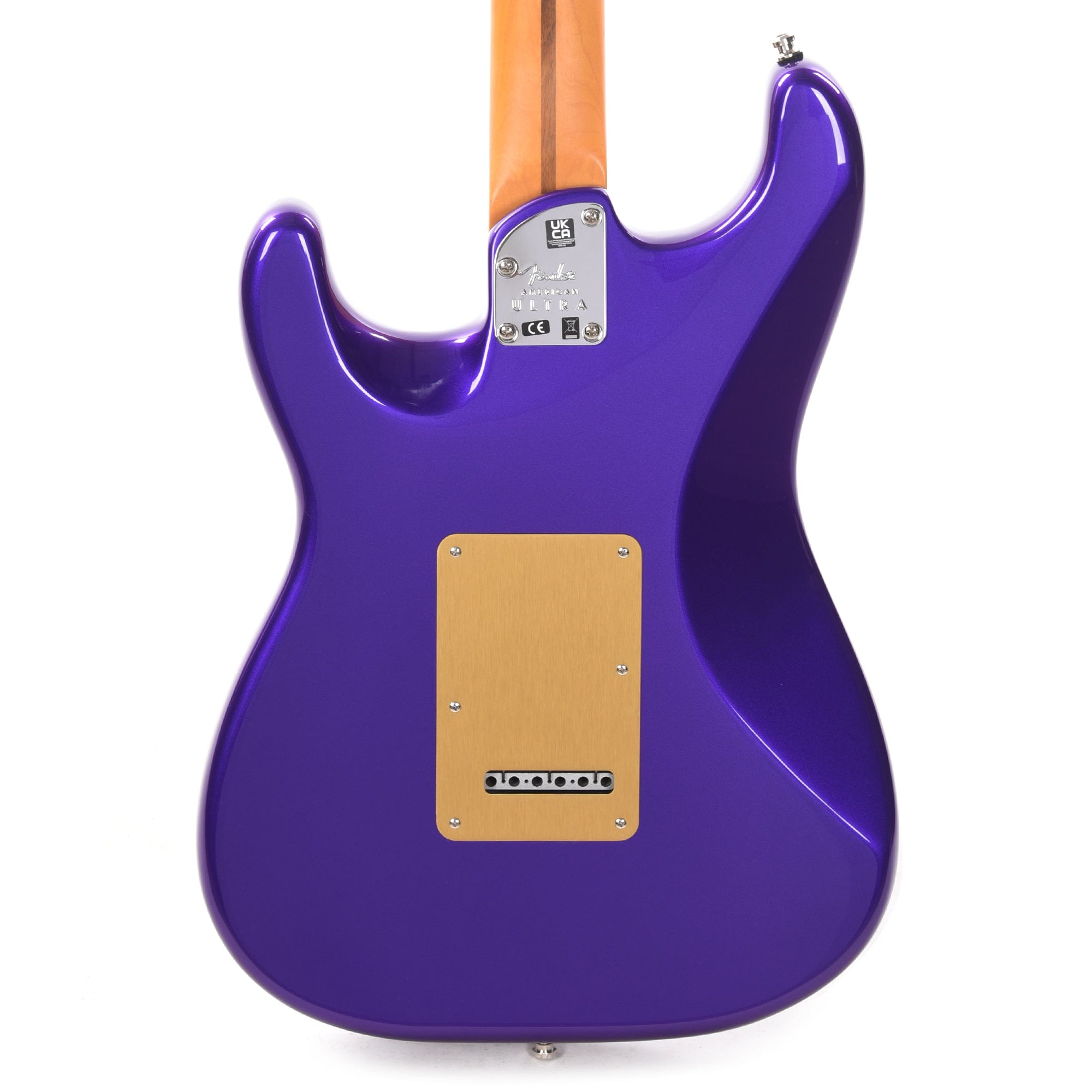 Fender American Ultra Stratocaster Plum Metallic w/Ebony Fingerboard & Anodized Gold Pickguard Electric Guitars / Solid Body