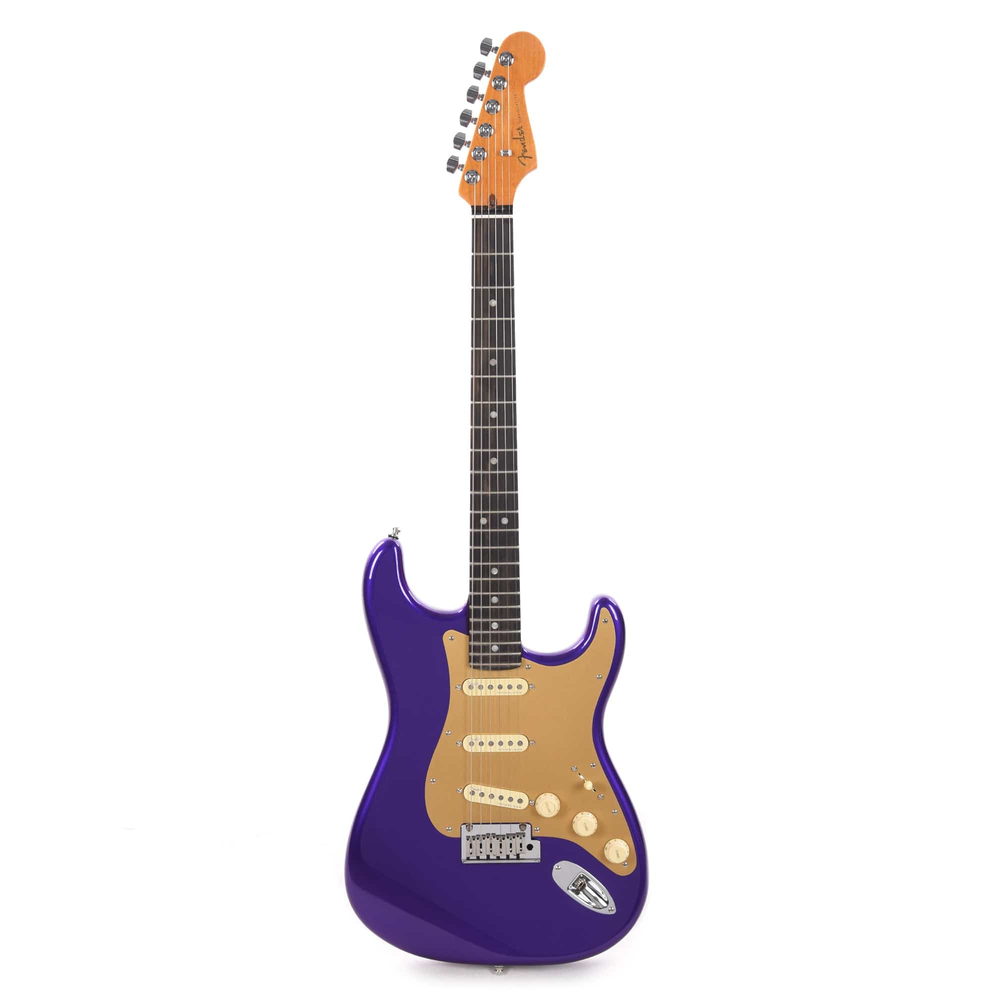 Fender American Ultra Stratocaster Plum Metallic w/Ebony Fingerboard & Anodized Gold Pickguard Electric Guitars / Solid Body