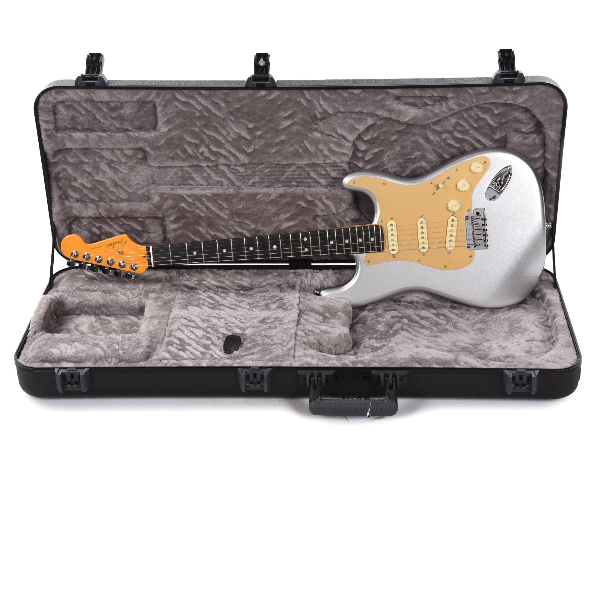 Fender American Ultra Stratocaster Quicksilver w/Ebony Fingerboard & Anodized Gold Pickguard Electric Guitars / Solid Body