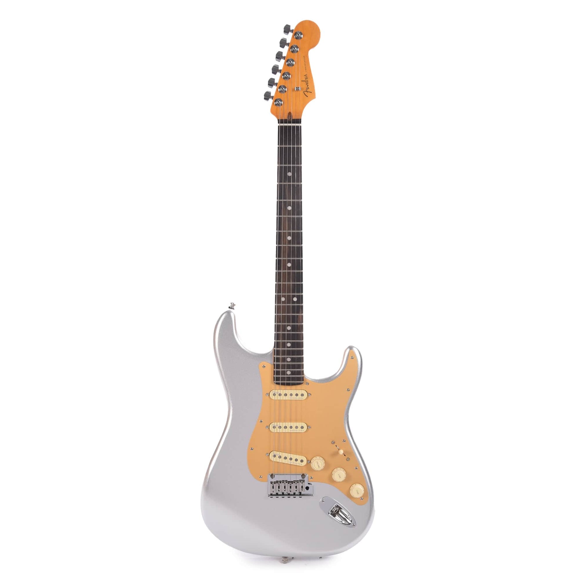 Fender American Ultra Stratocaster Quicksilver w/Ebony Fingerboard & Anodized Gold Pickguard Electric Guitars / Solid Body