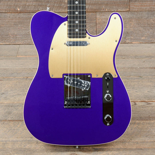 Fender American Ultra Telecaster Plum Metallic & Anodized Gold Pickguard Electric Guitars / Solid Body