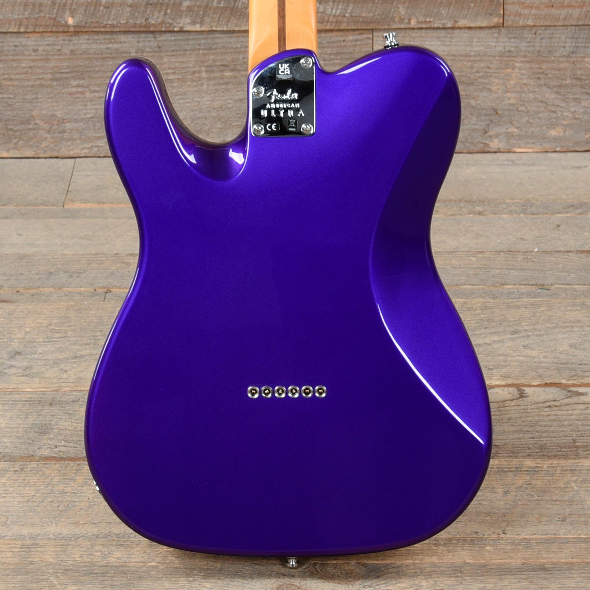 Fender American Ultra Telecaster Plum Metallic & Anodized Gold Pickguard Electric Guitars / Solid Body