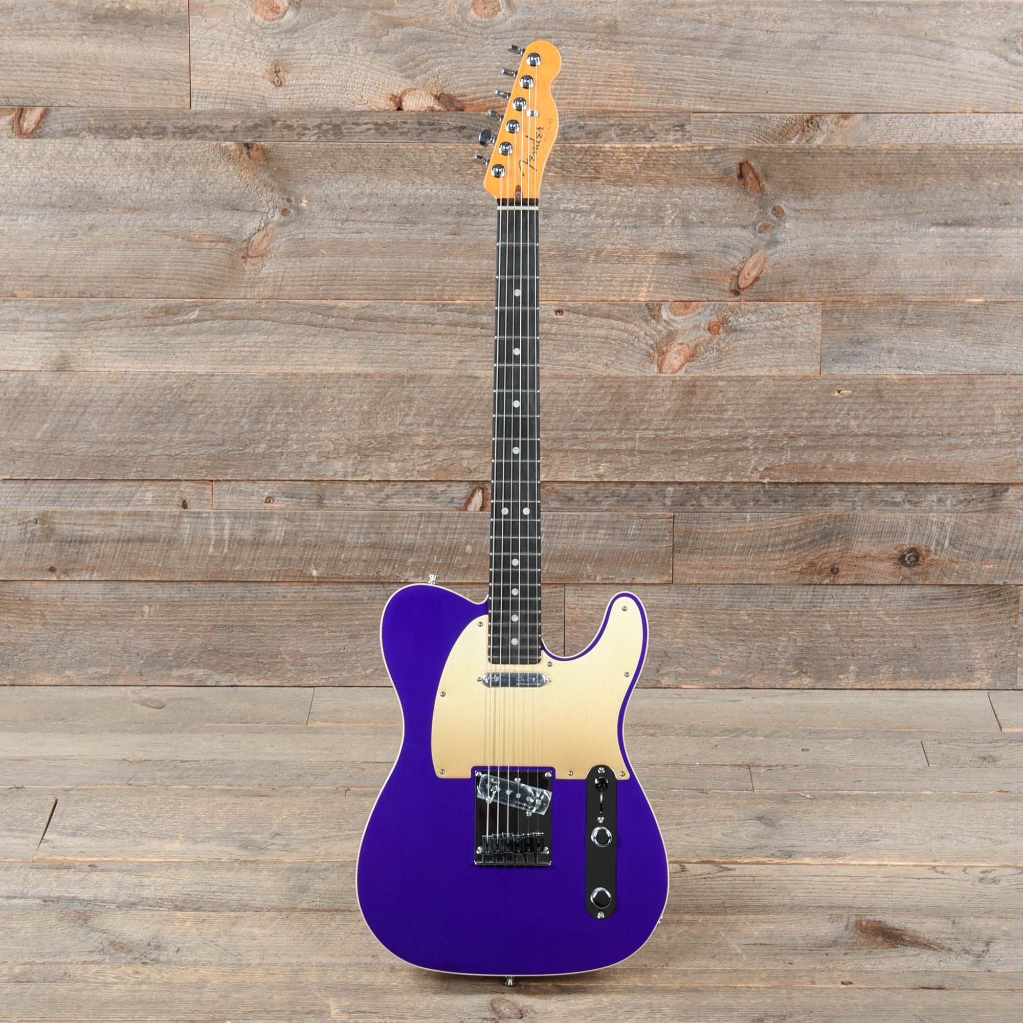 Fender American Ultra Telecaster Plum Metallic & Anodized Gold Pickguard Electric Guitars / Solid Body