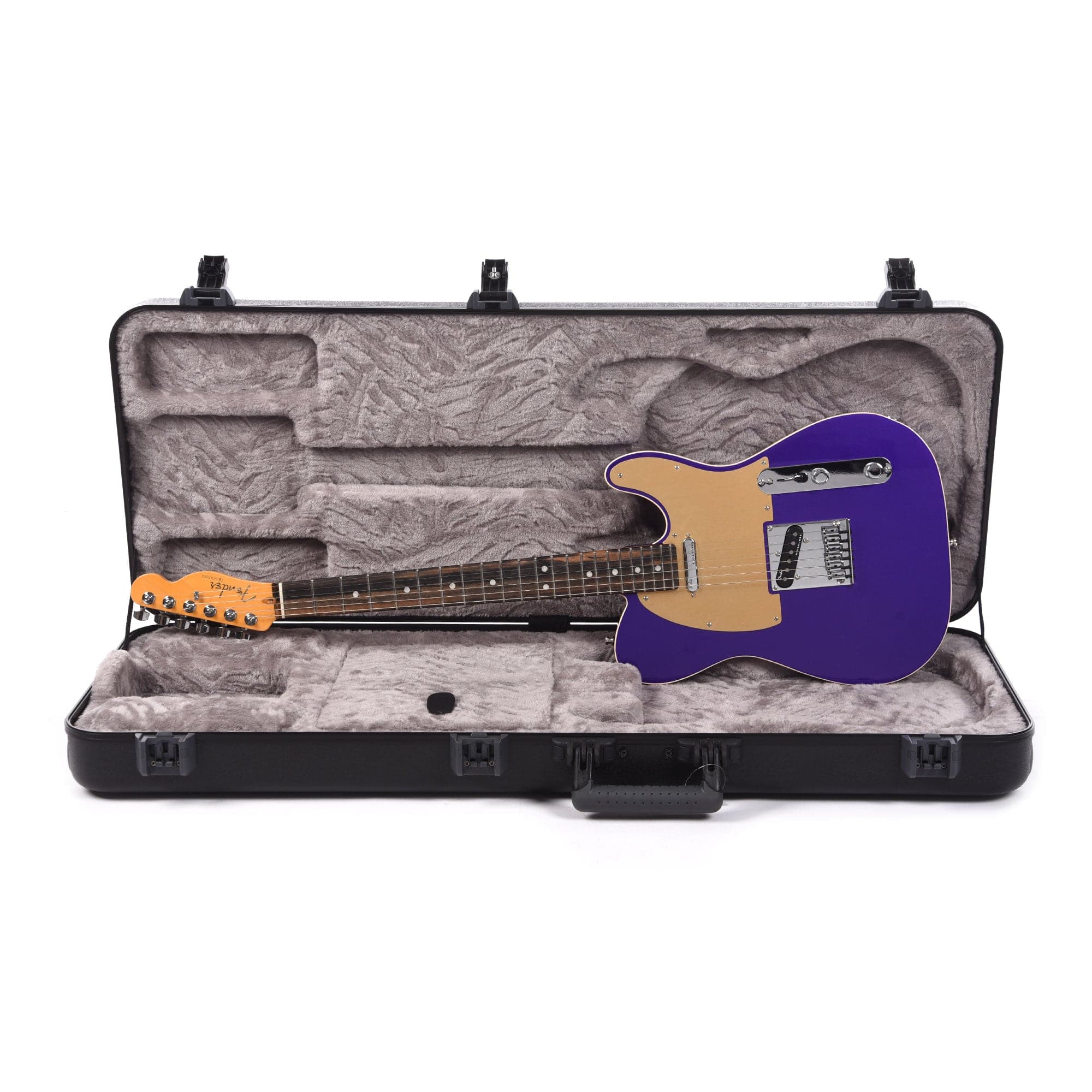 Fender American Ultra Telecaster Plum Metallic & Anodized Gold Pickguard Electric Guitars / Solid Body