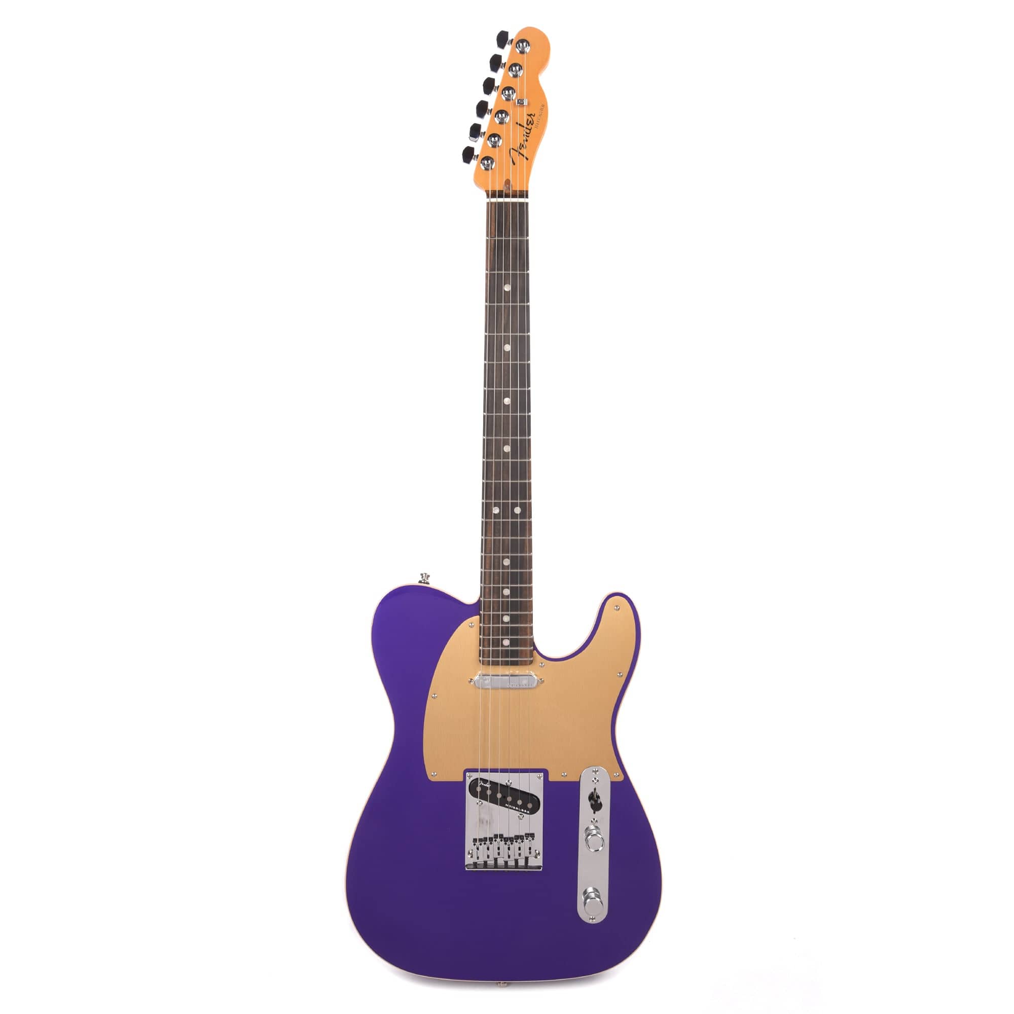 Fender American Ultra Telecaster Plum Metallic & Anodized Gold Pickguard Electric Guitars / Solid Body