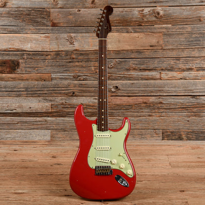 Fender Custom 63 Stratocaster w/ Rosewood Neck Journeyman Relic Fiesta Red Electric Guitars / Solid Body