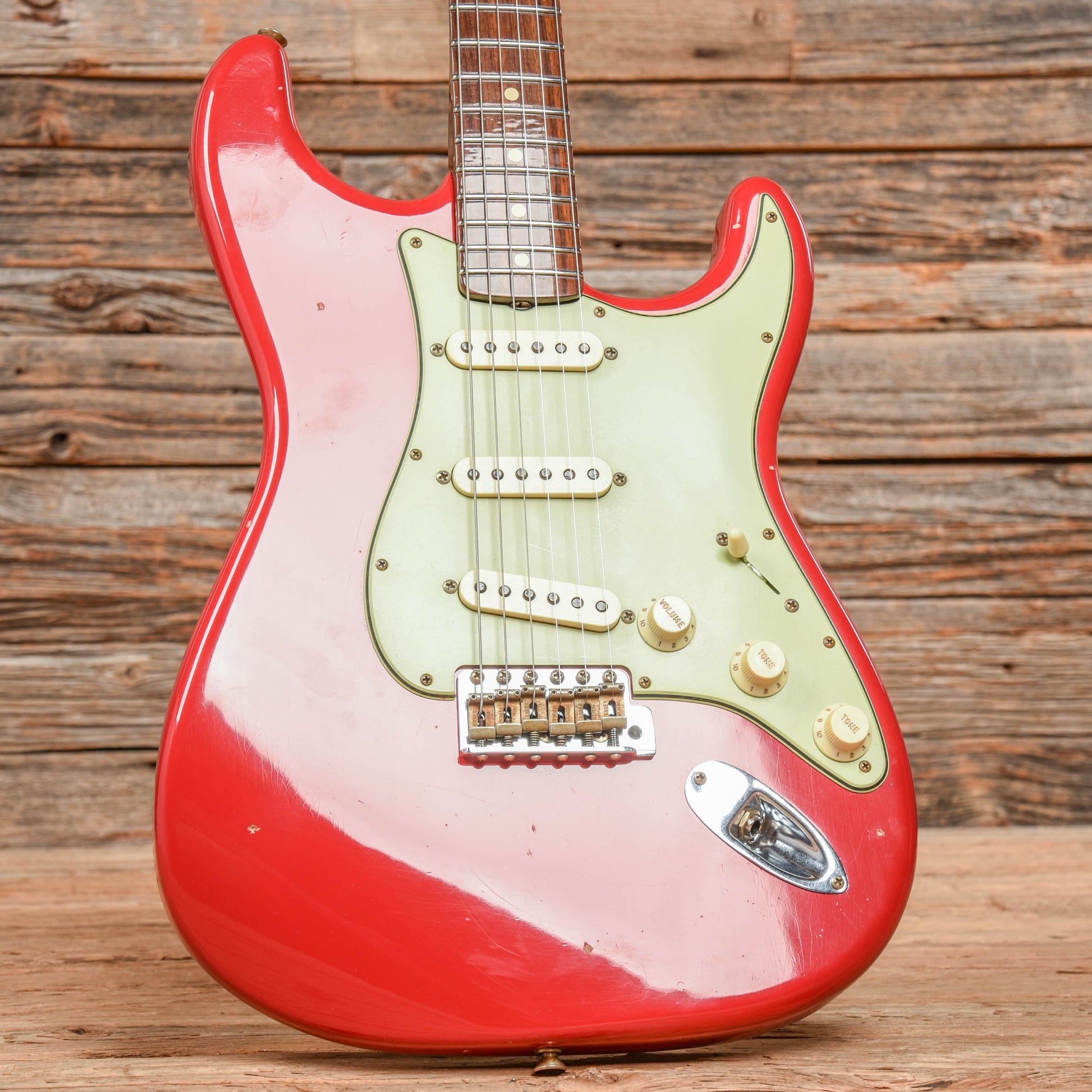 Fender Custom 63 Stratocaster w/ Rosewood Neck Journeyman Relic Fiesta Red Electric Guitars / Solid Body