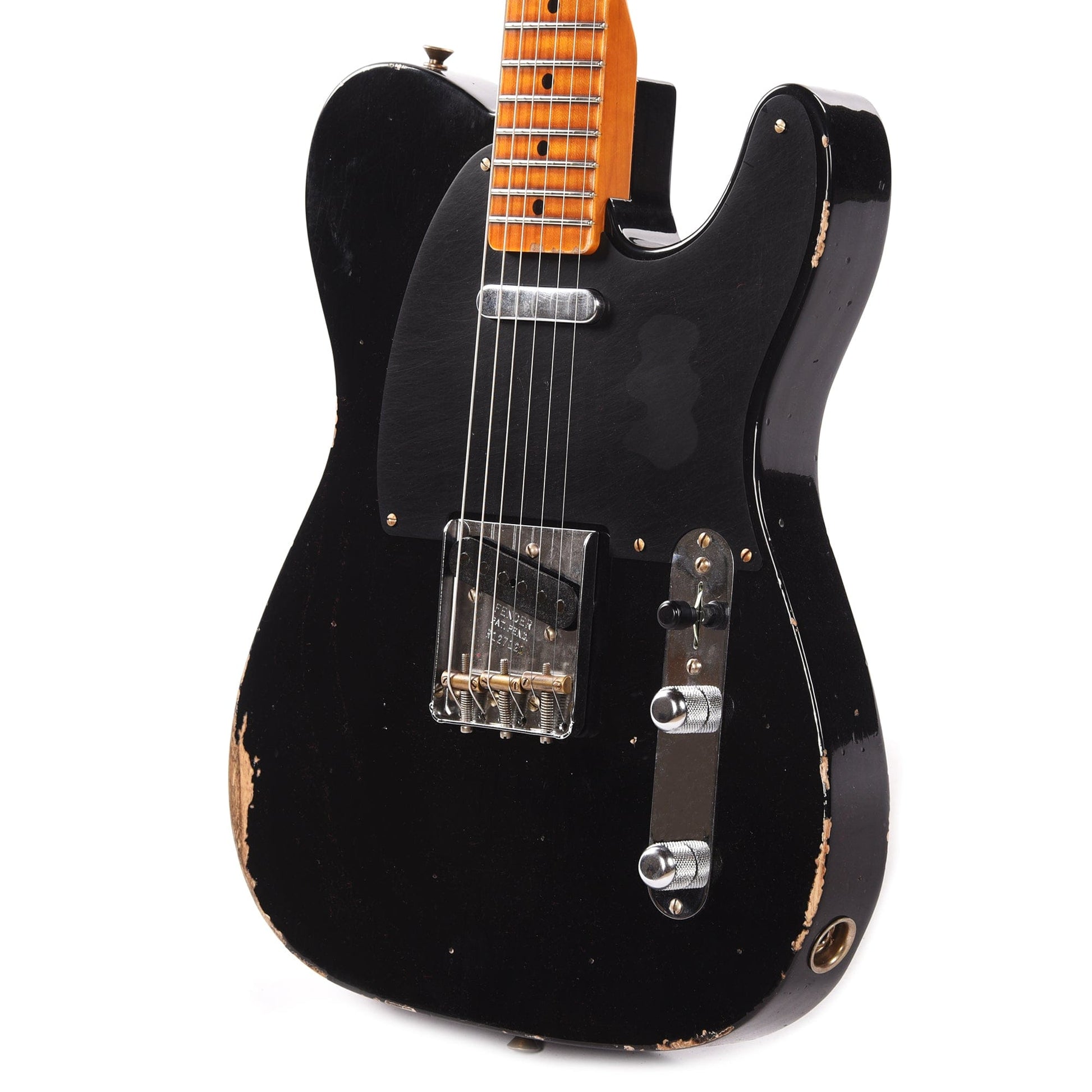 Fender Custom Shop 1952 Telecaster "Chicago Special" Relic Aged Black Electric Guitars / Solid Body