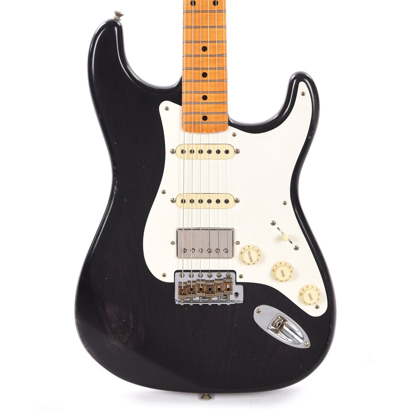 Fender Custom Shop 1957 Stratocaster HSS "Chicago Special" Relic Aged Ebony Transparent Electric Guitars / Solid Body