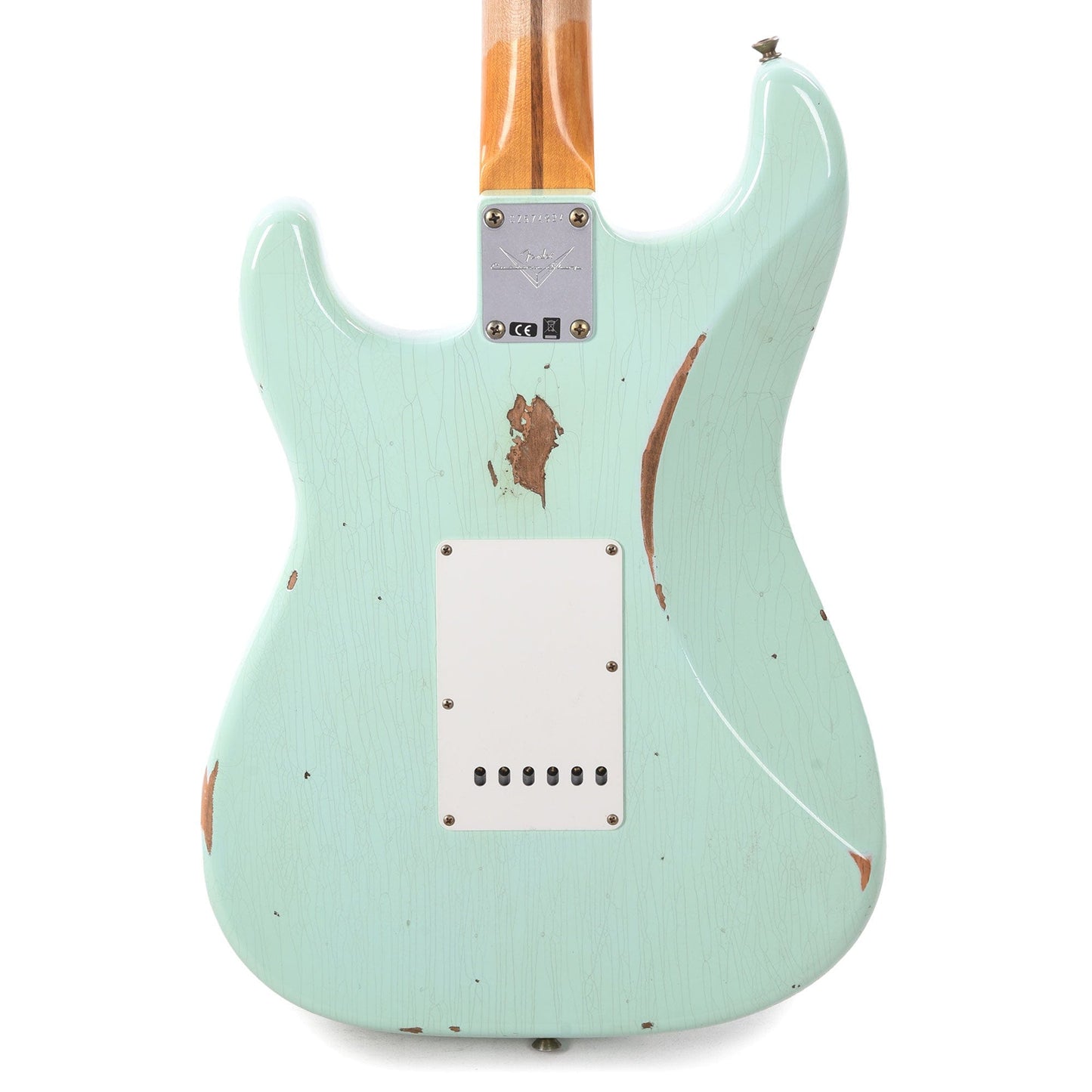 Fender Custom Shop 1958 Stratocaster Relic Super Faded Aged Surf Green Electric Guitars / Solid Body