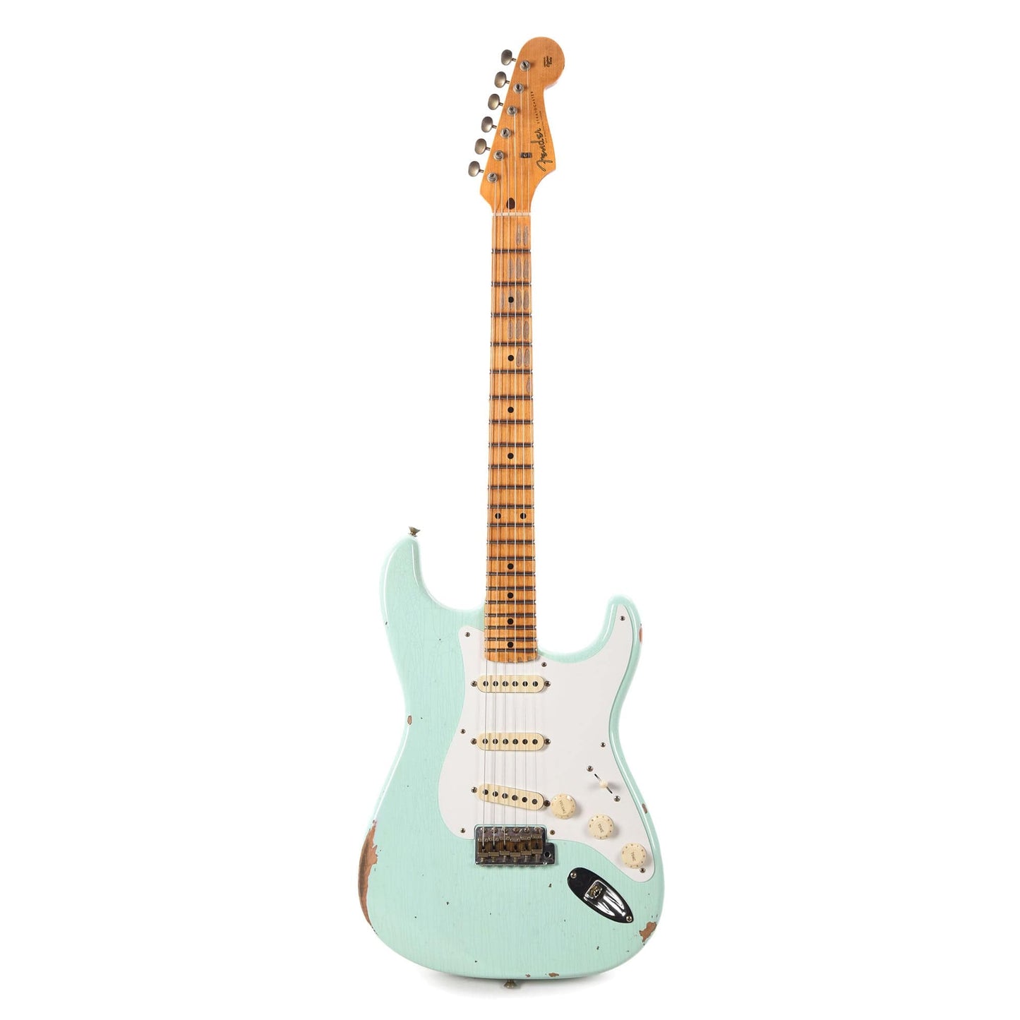 Fender Custom Shop 1958 Stratocaster Relic Super Faded Aged Surf Green Electric Guitars / Solid Body