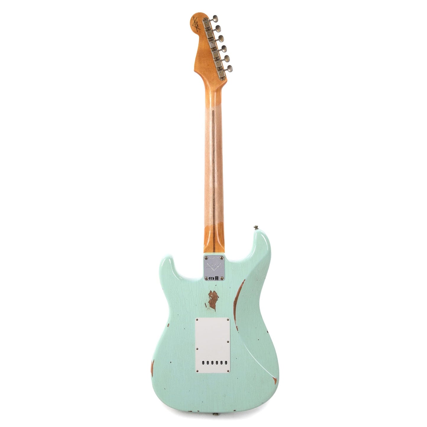 Fender Custom Shop 1958 Stratocaster Relic Super Faded Aged Surf Green Electric Guitars / Solid Body