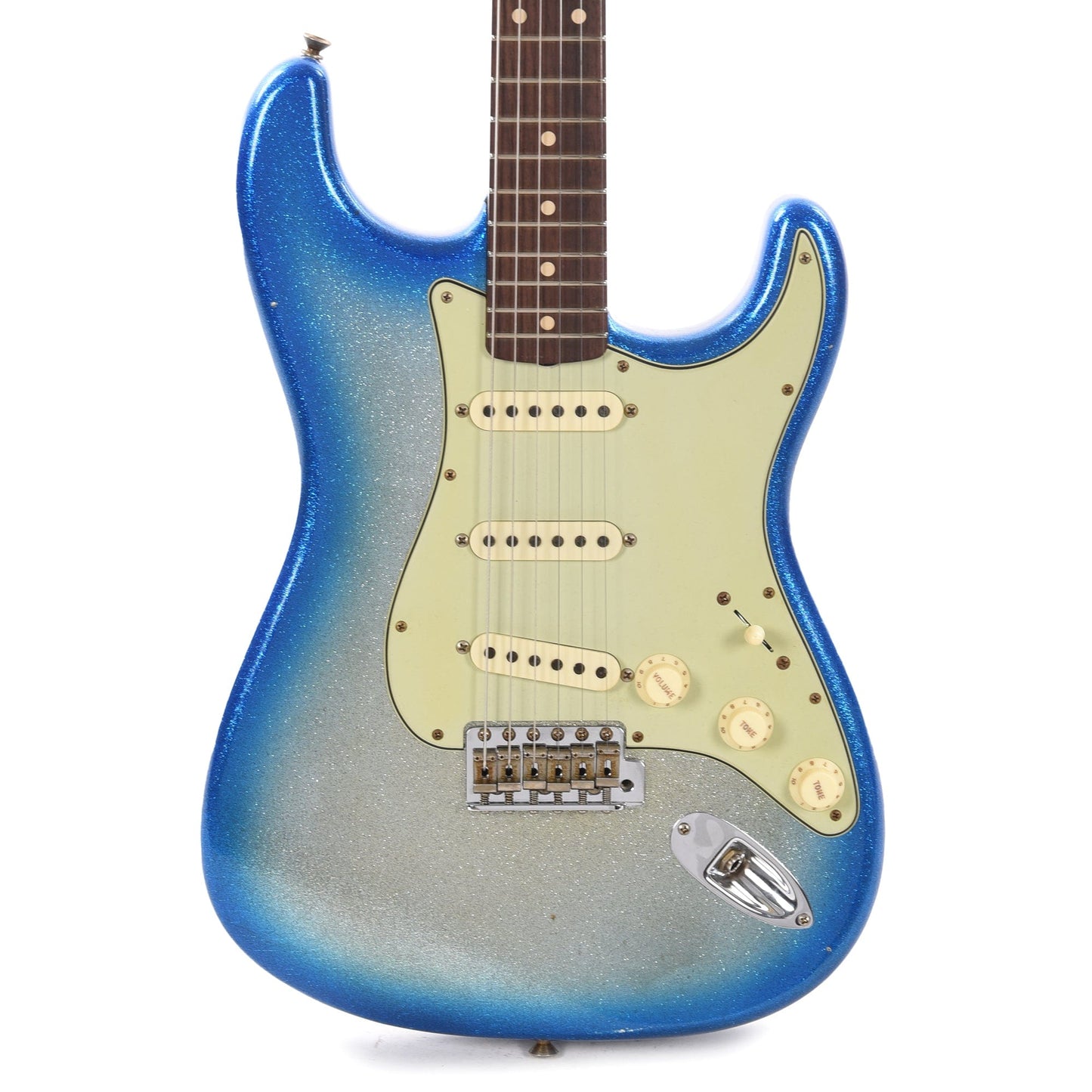 Fender Custom Shop 1960 Stratocaster Ash "Chicago Special" Journeyman Aged Silver Sparkle/Blue Sparkle Burst Electric Guitars / Solid Body