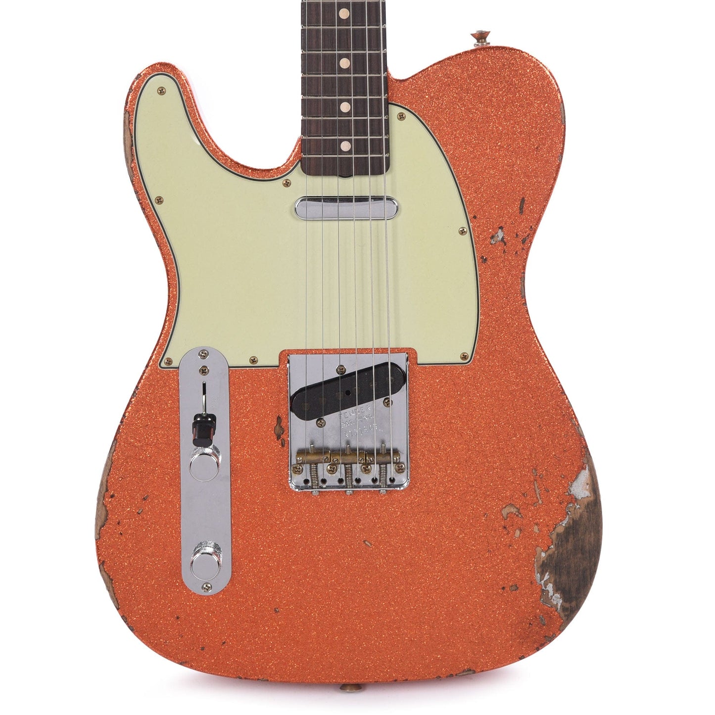 Fender Custom Shop 1961 Telecaster "Chicago Special" LEFTY Heavy Relic Faded Candy Tangerine Sparkle w/Roasted Neck Electric Guitars / Solid Body