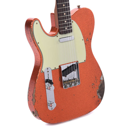 Fender Custom Shop 1961 Telecaster "Chicago Special" LEFTY Heavy Relic Faded Candy Tangerine Sparkle w/Roasted Neck Electric Guitars / Solid Body