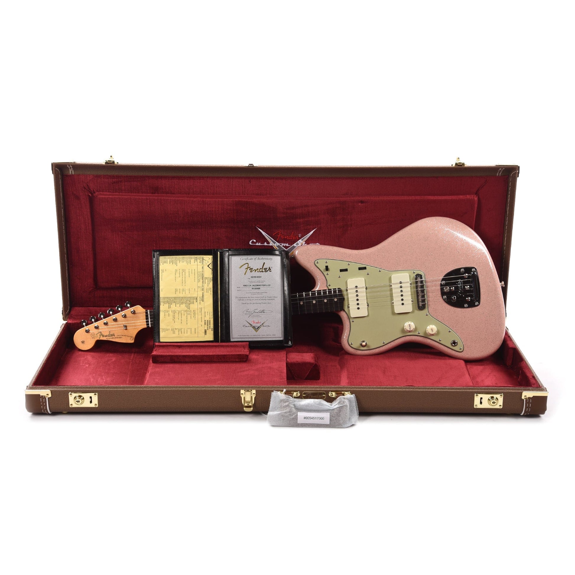 Fender Custom Shop 1962 Jazzmaster "Chicago Special" Deluxe Closet Classic Faded Shell Pink Sparkle w/Burgundy Mist Sparkle Burst LEFTY Electric Guitars / Solid Body