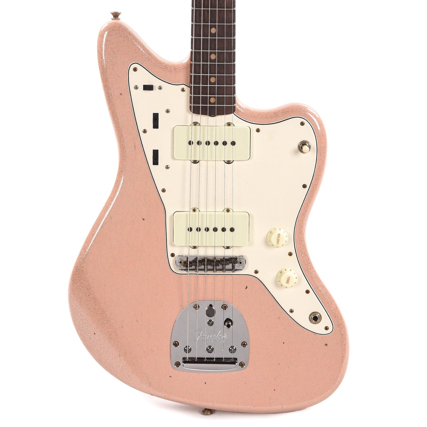 Fender Custom Shop 1962 Jazzmaster "Chicago Special" Journeyman Aged Shell Pink Sparkle w/Parchment Pickguard & Painted Headcap Electric Guitars / Solid Body