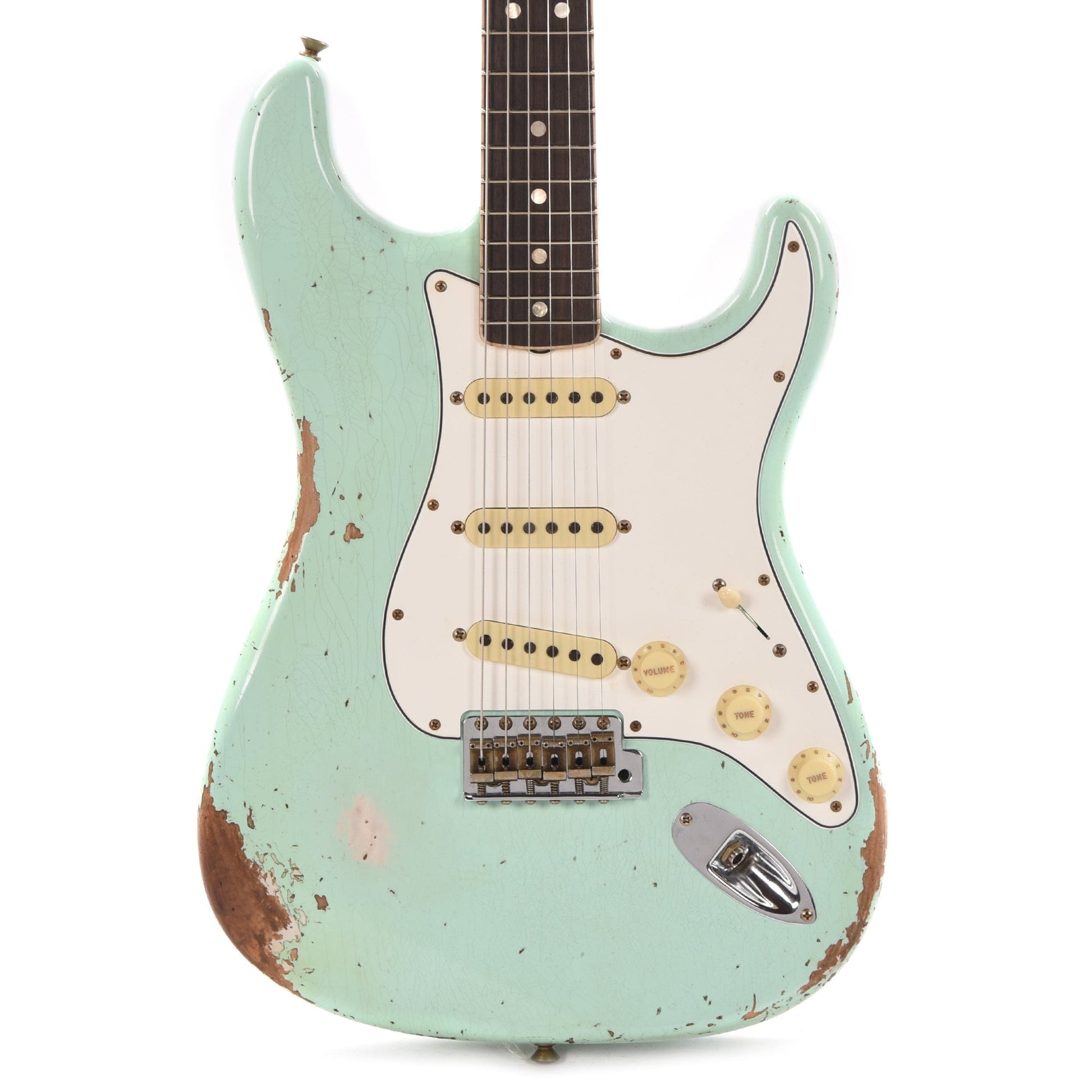 Fender Custom Shop 1965 Stratocaster "Chicago Special" Heavy Relic Faded Surf Green w/Roasted Bound Neck Electric Guitars / Solid Body