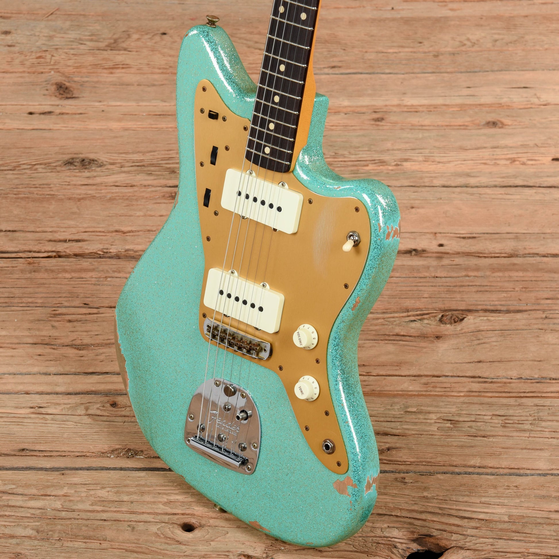 Fender Custom Shop 62 Jazzmaster Relic Seafoam Sparkle 2021 Electric Guitars / Solid Body