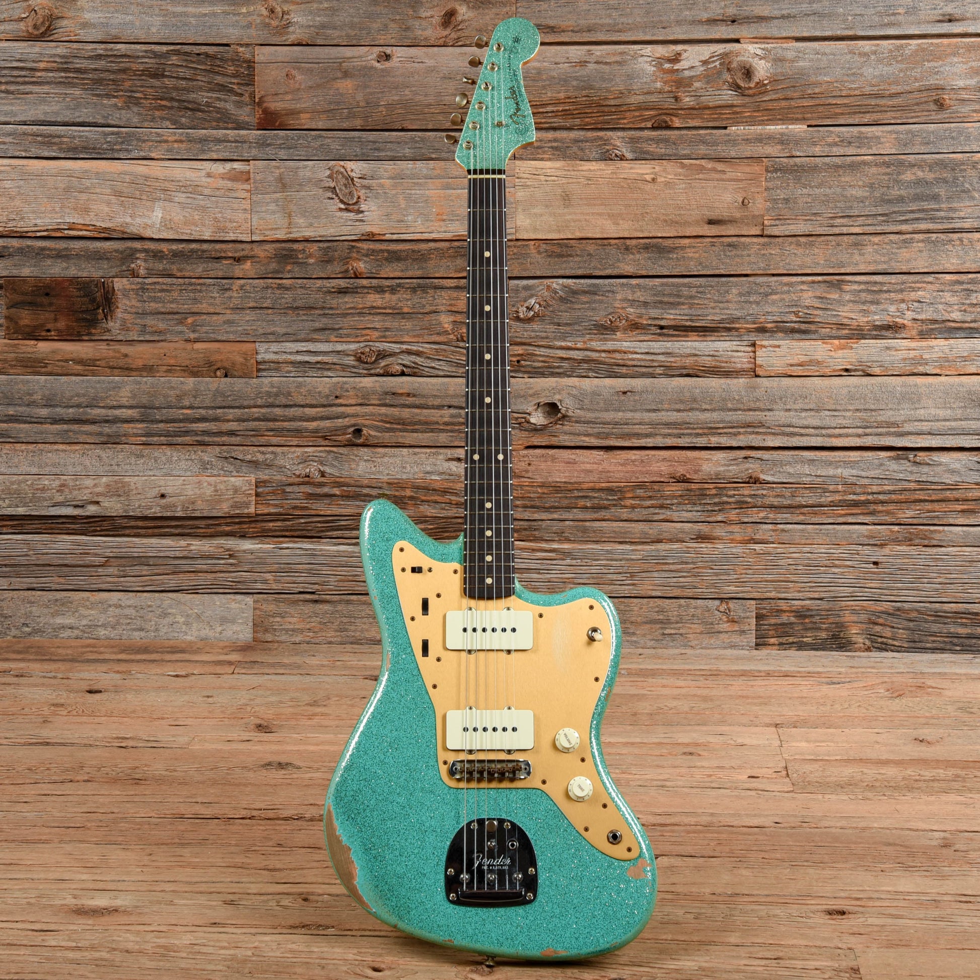 Fender Custom Shop 62 Jazzmaster Relic Seafoam Sparkle 2021 Electric Guitars / Solid Body