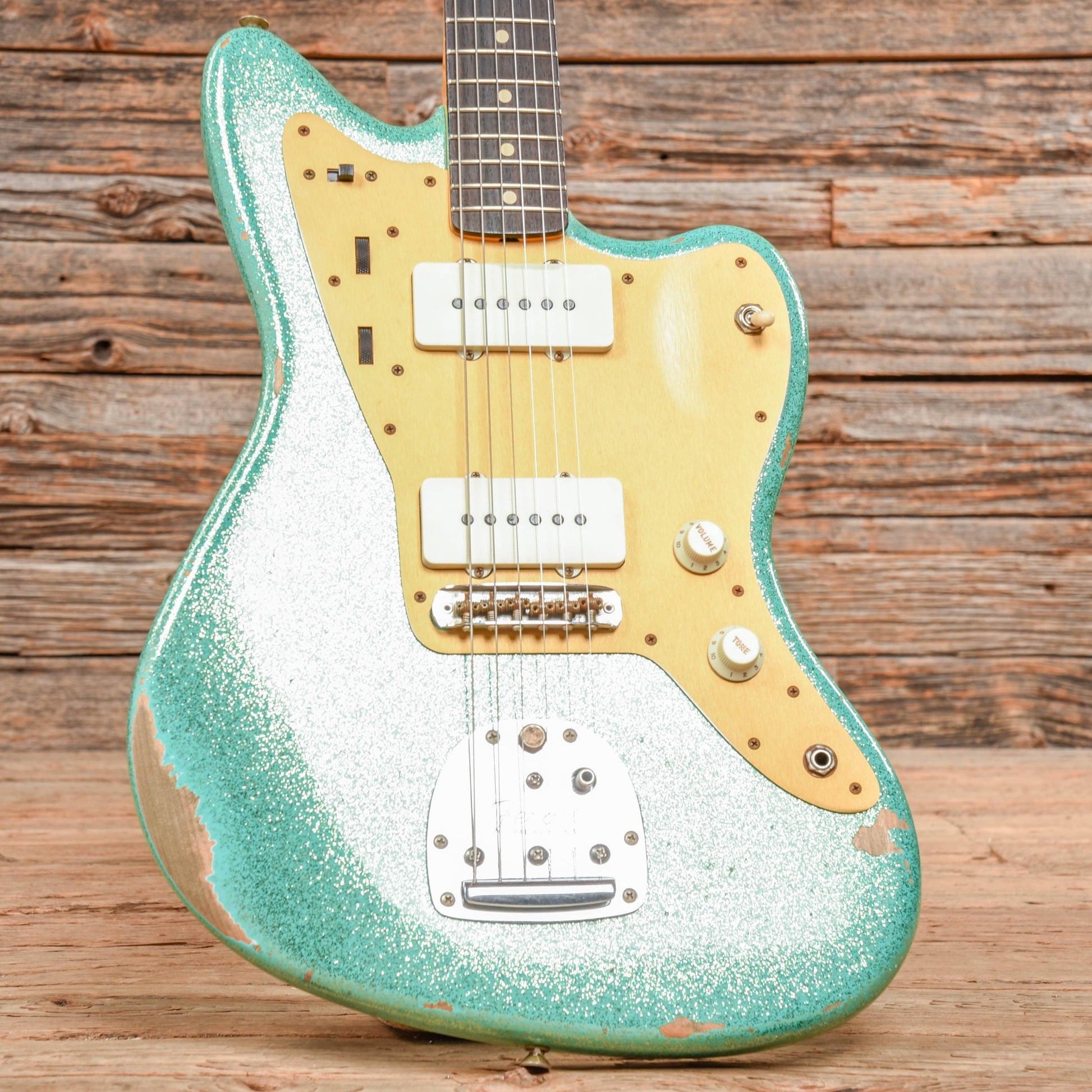 Fender Custom Shop 62 Jazzmaster Relic Seafoam Sparkle 2021 Electric Guitars / Solid Body