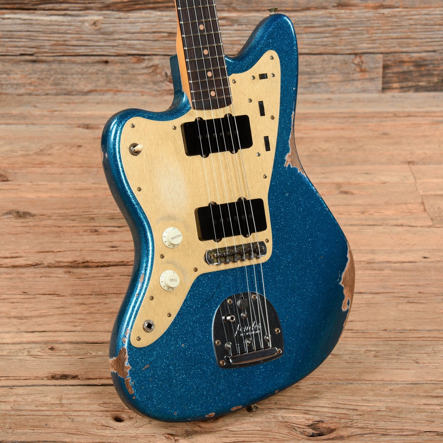 Fender Custom Shop "Chicago Special" '59 Jazzmaster Relic Blue Sparkle 2022 LEFTY Electric Guitars / Solid Body