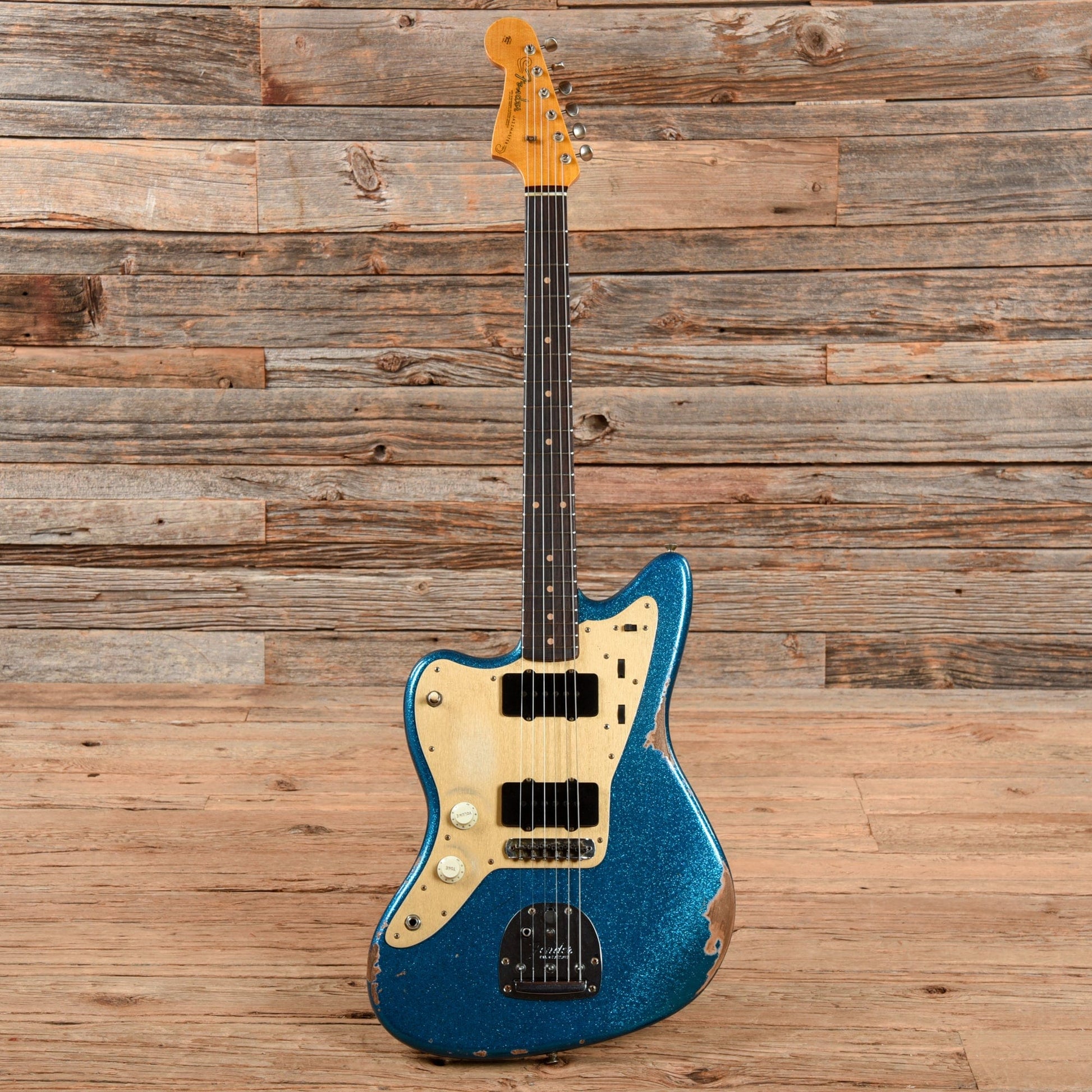 Fender Custom Shop "Chicago Special" '59 Jazzmaster Relic Blue Sparkle 2022 LEFTY Electric Guitars / Solid Body