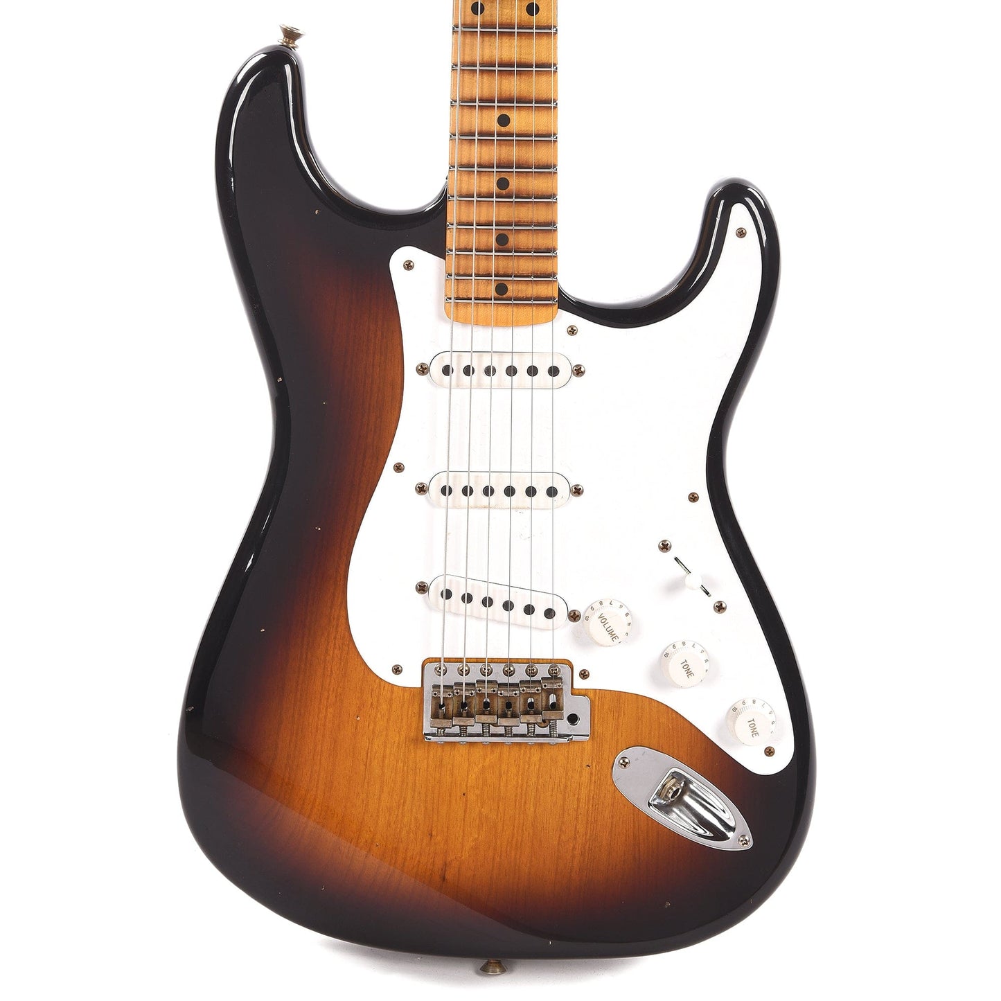 Fender Custom Shop Limited Edition 70th Anniversary 1954 Stratocaster Journeyman Relic Wide-Fade 2-Color Sunburst Electric Guitars / Solid Body