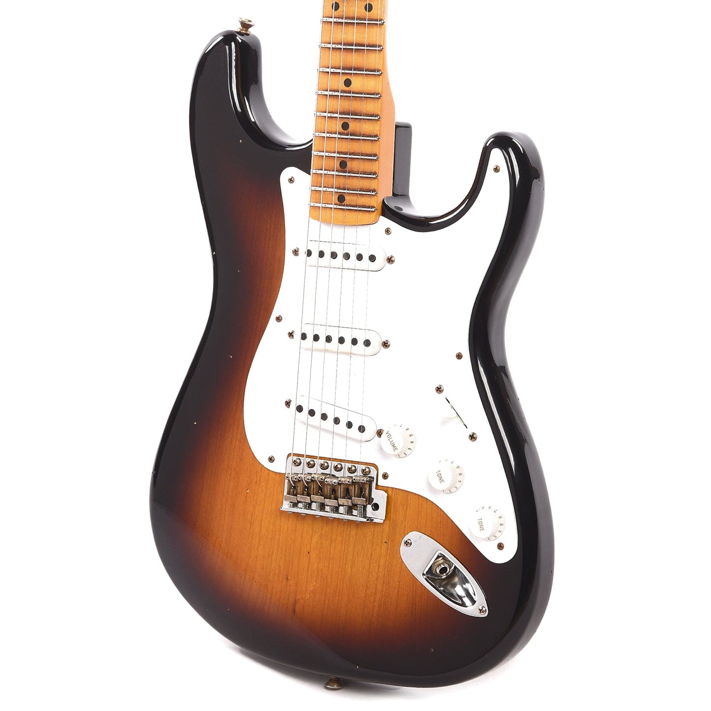 Fender Custom Shop Limited Edition 70th Anniversary 1954 Stratocaster Journeyman Relic Wide-Fade 2-Color Sunburst Electric Guitars / Solid Body