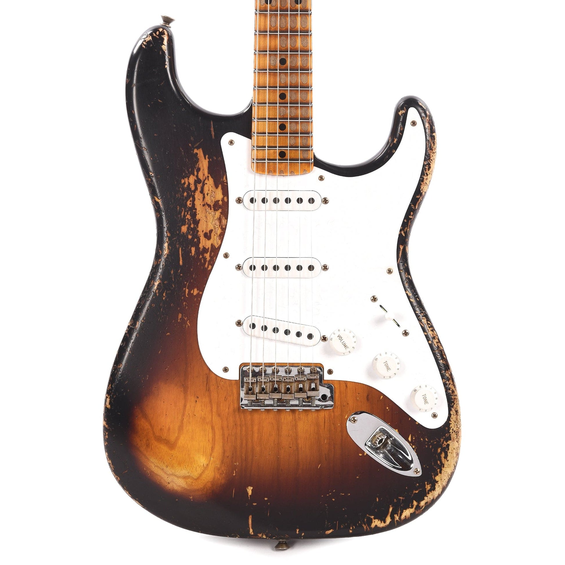 Fender Custom Shop Limited Edition 70th Anniversary 1954 Stratocaster Super Heavy Relic Wide-Fade 2-Color Sunburst Electric Guitars / Solid Body