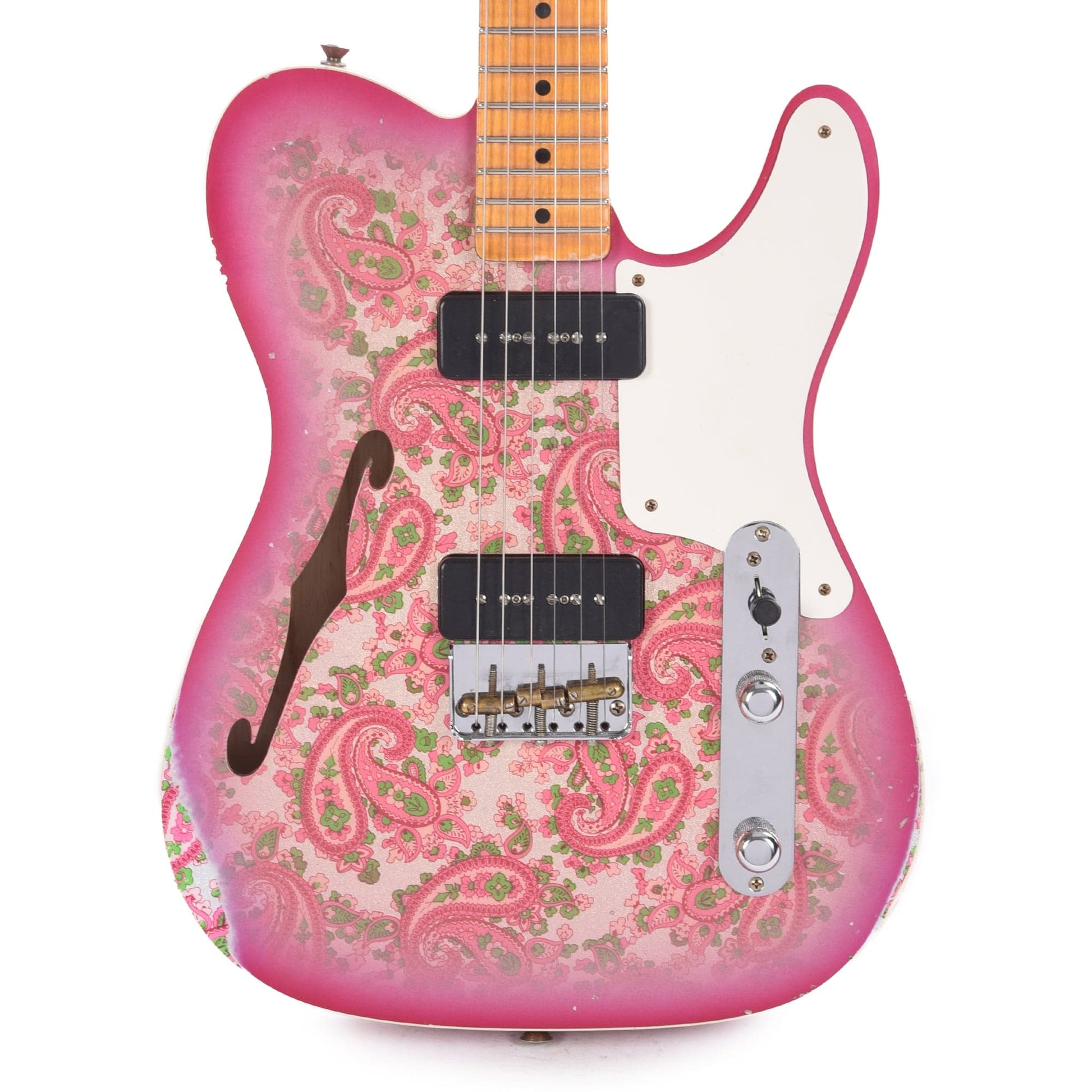 Fender Custom Shop Limited Edition Dual P90 Telecaster Relic Pink Paisley Electric Guitars / Solid Body