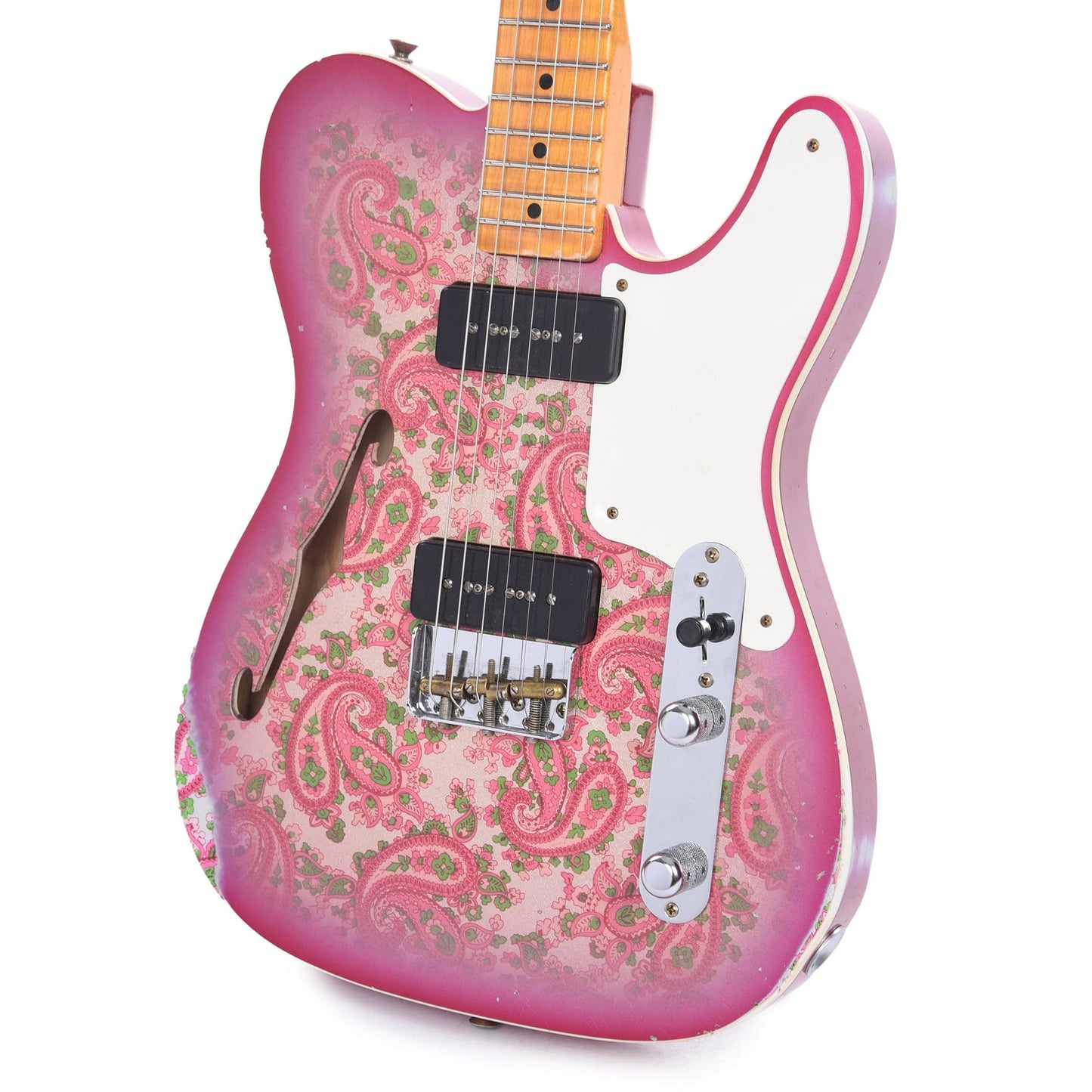 Fender Custom Shop Limited Edition Dual P90 Telecaster Relic Pink Paisley Electric Guitars / Solid Body