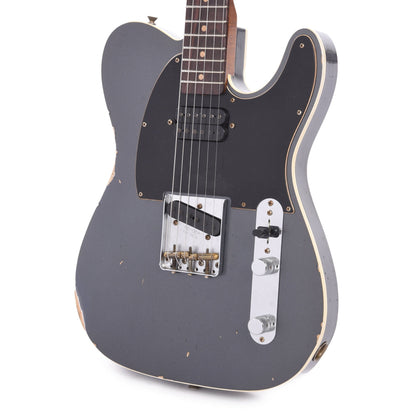 Fender Custom Shop Limited Edition HS Telecaster Custom Relic Aged Charcoal Frost Metallic Electric Guitars / Solid Body