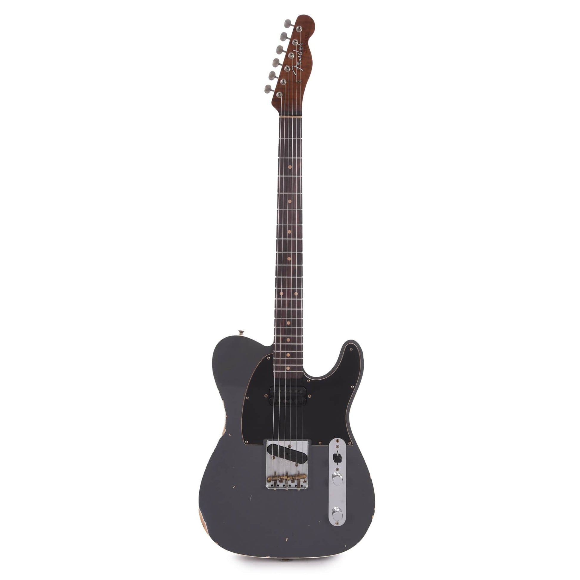 Fender Custom Shop Limited Edition HS Telecaster Custom Relic Aged Charcoal Frost Metallic Electric Guitars / Solid Body