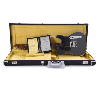 Fender Custom Shop Limited Edition HS Telecaster Custom Relic Aged Charcoal Frost Metallic Electric Guitars / Solid Body