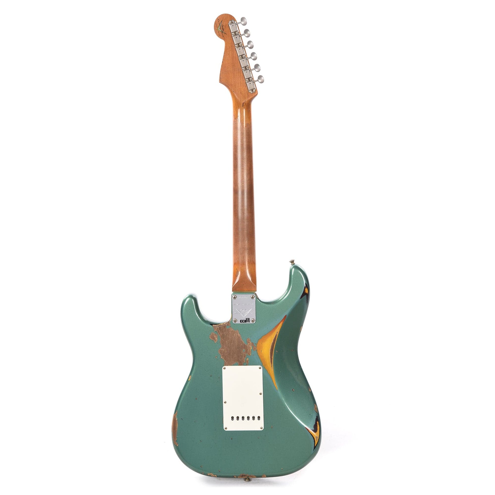 Fender Custom Shop Limited Edition Roasted 1961 Stratocaster Super Heavy Relic RW Aged Sherwood Green Over 3-Color Sunburst Electric Guitars / Solid Body