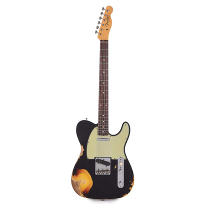 Fender Custom Shop Time Machine 1960 Telecaster Custom Heavy Relic RW Aged Black Over Chocolate 3-Color Sunburst Electric Guitars / Solid Body