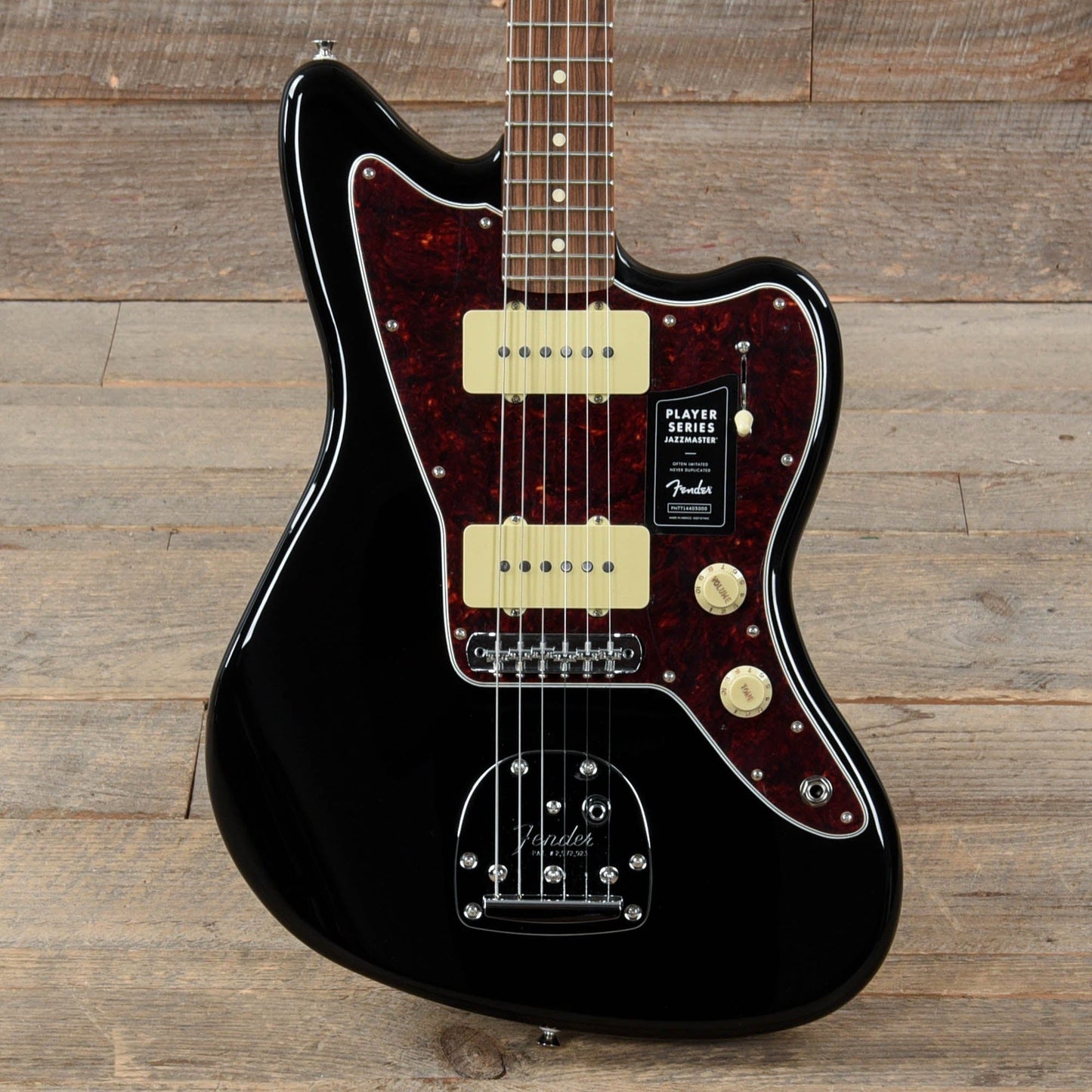 Fender Player Jazzmaster Black w/Matching Headcap, Pure Vintage '65 Pickups, & Series/Parallel 4-Way Electric Guitars / Solid Body