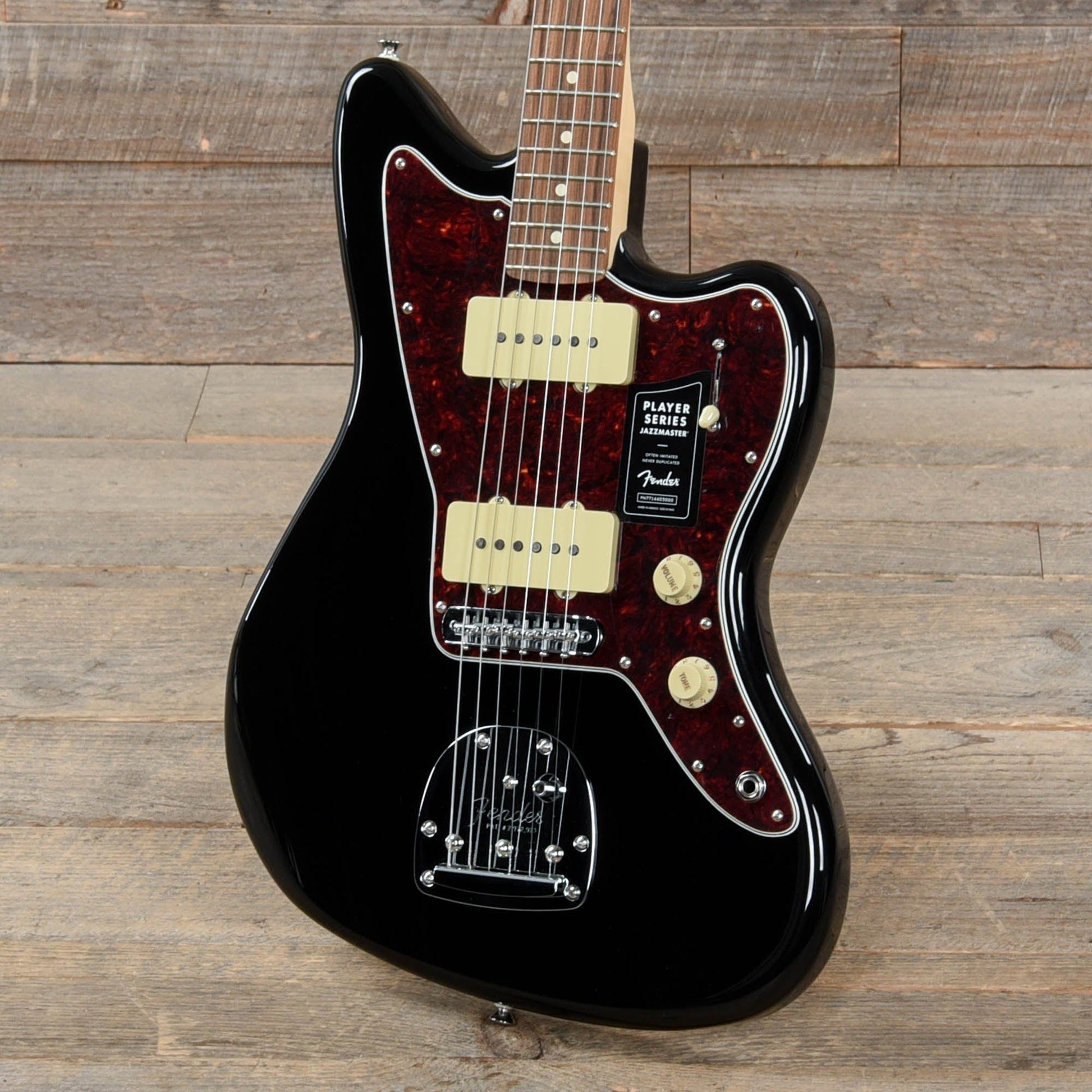 Fender Player Jazzmaster Black w/Matching Headcap, Pure Vintage '65 Pickups, & Series/Parallel 4-Way Electric Guitars / Solid Body